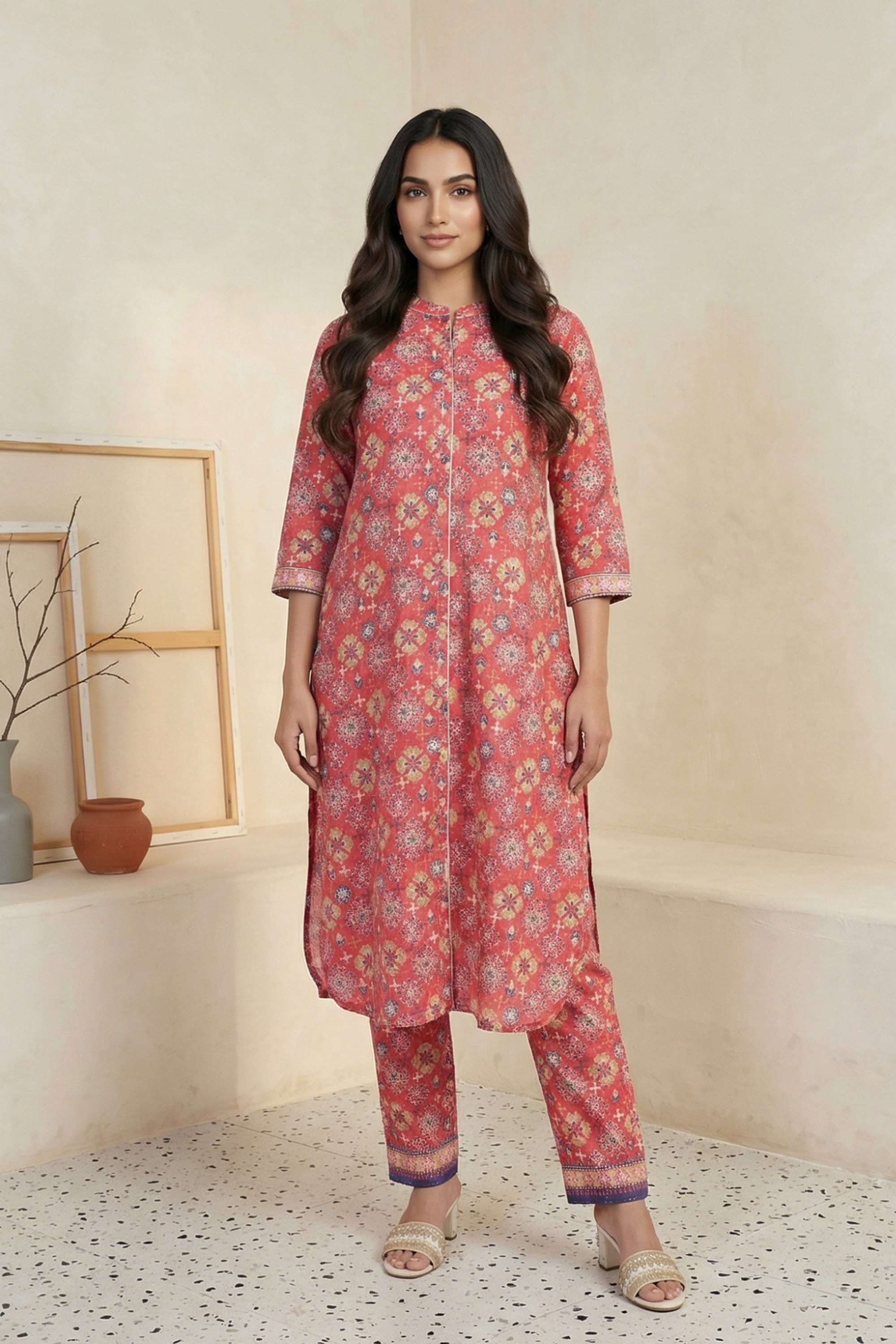 Printed-Viscose-Women-Kurta-with-Pant