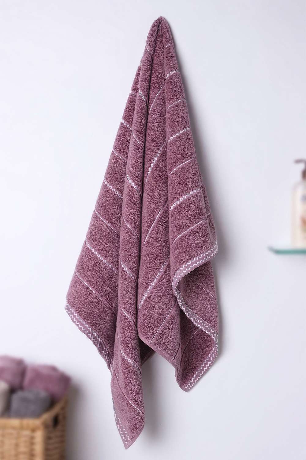 Noah-Air-Zero-Twist-Hand-Towel-Pink-Blue-Set-of-4