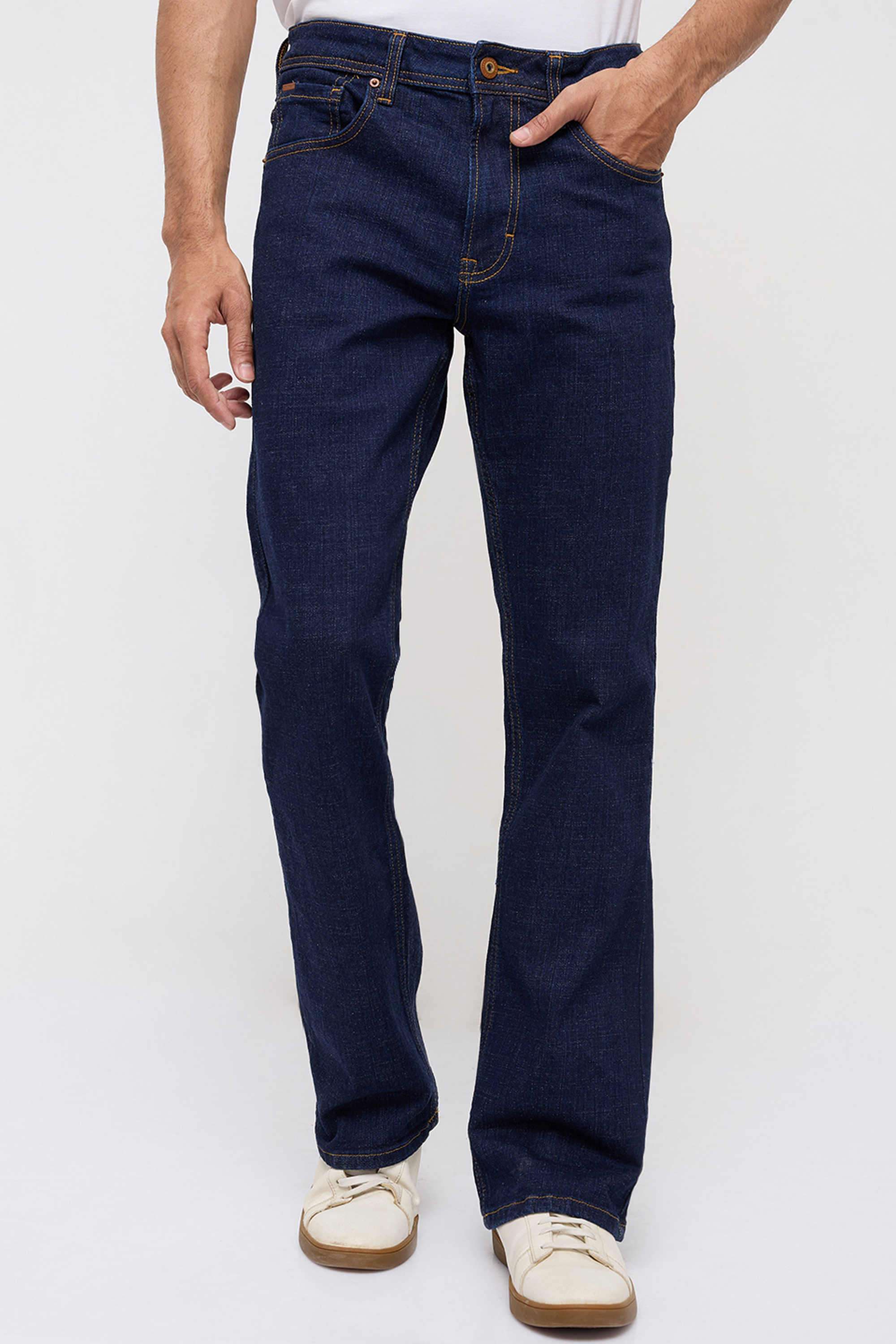 Solid-Cotton-Regular-Fit-Men-s-Jeans