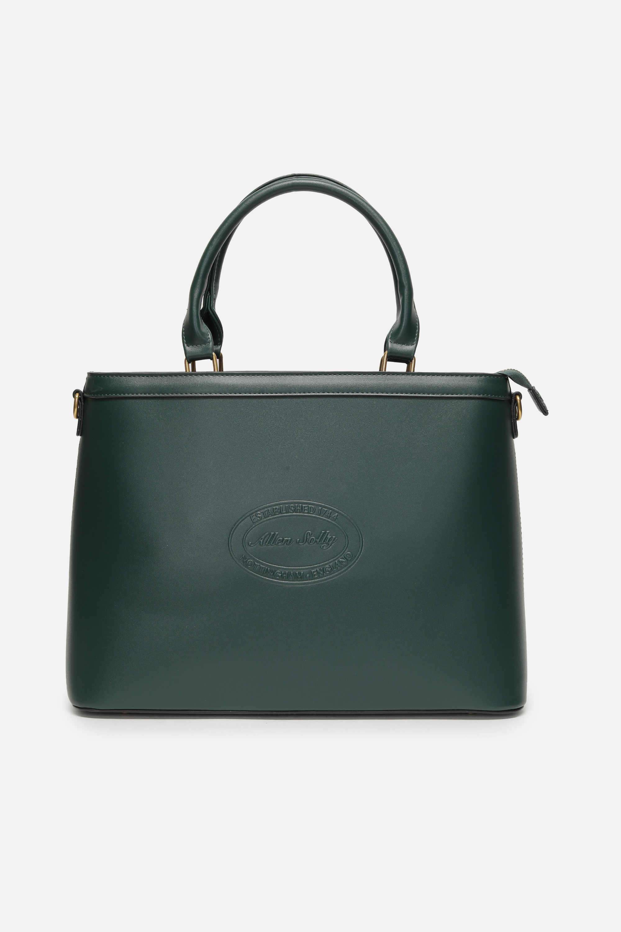 EMBLEM-EMBOSS-Zipper-PU-Women-Casual-Wear-Laptop-Bag
