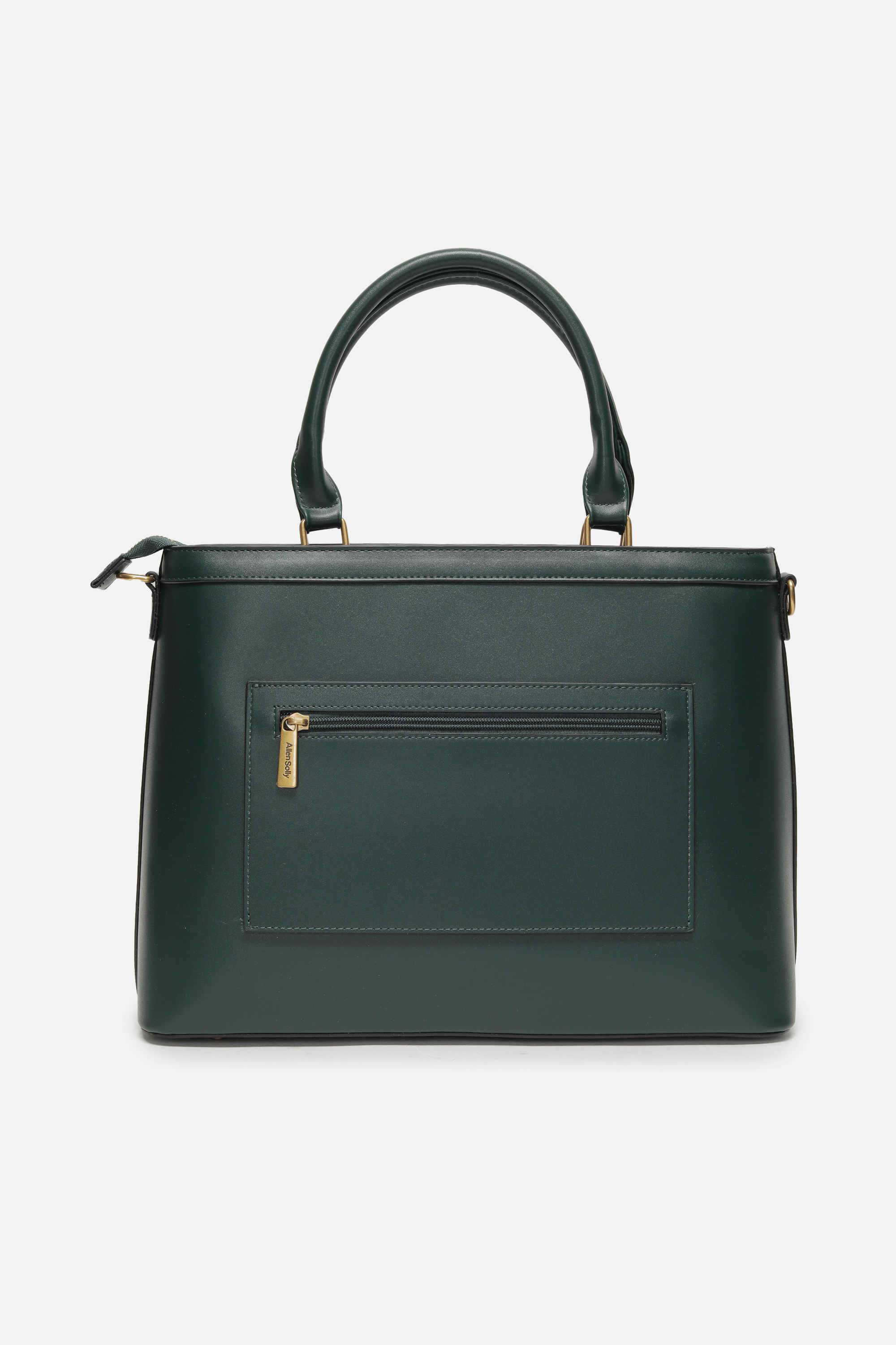 EMBLEM-EMBOSS-Zipper-PU-Women-Casual-Wear-Laptop-Bag
