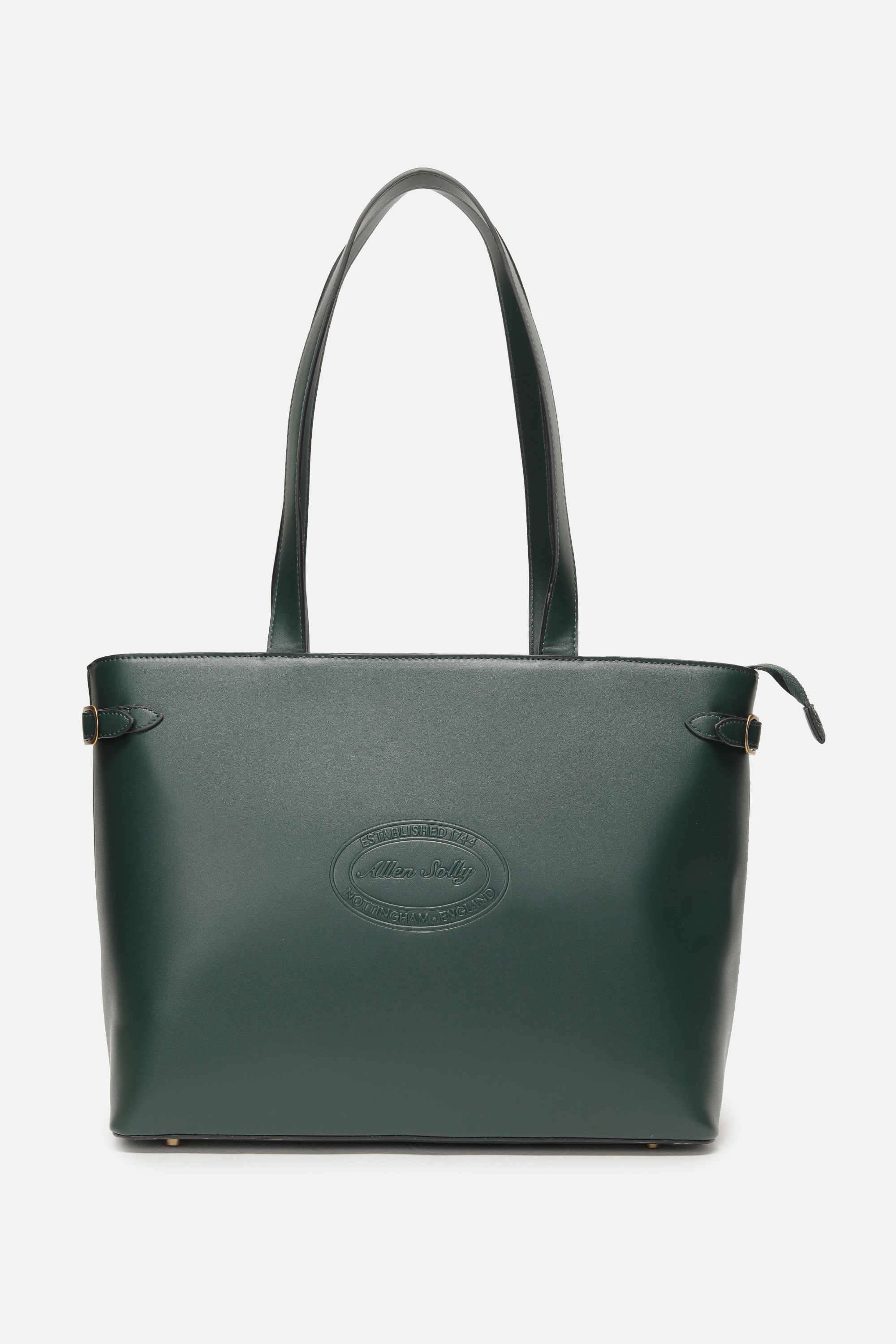 EMBLEM-EMBOSS-Zipper-PU-Women-Casual-Wear-Laptop-Bag