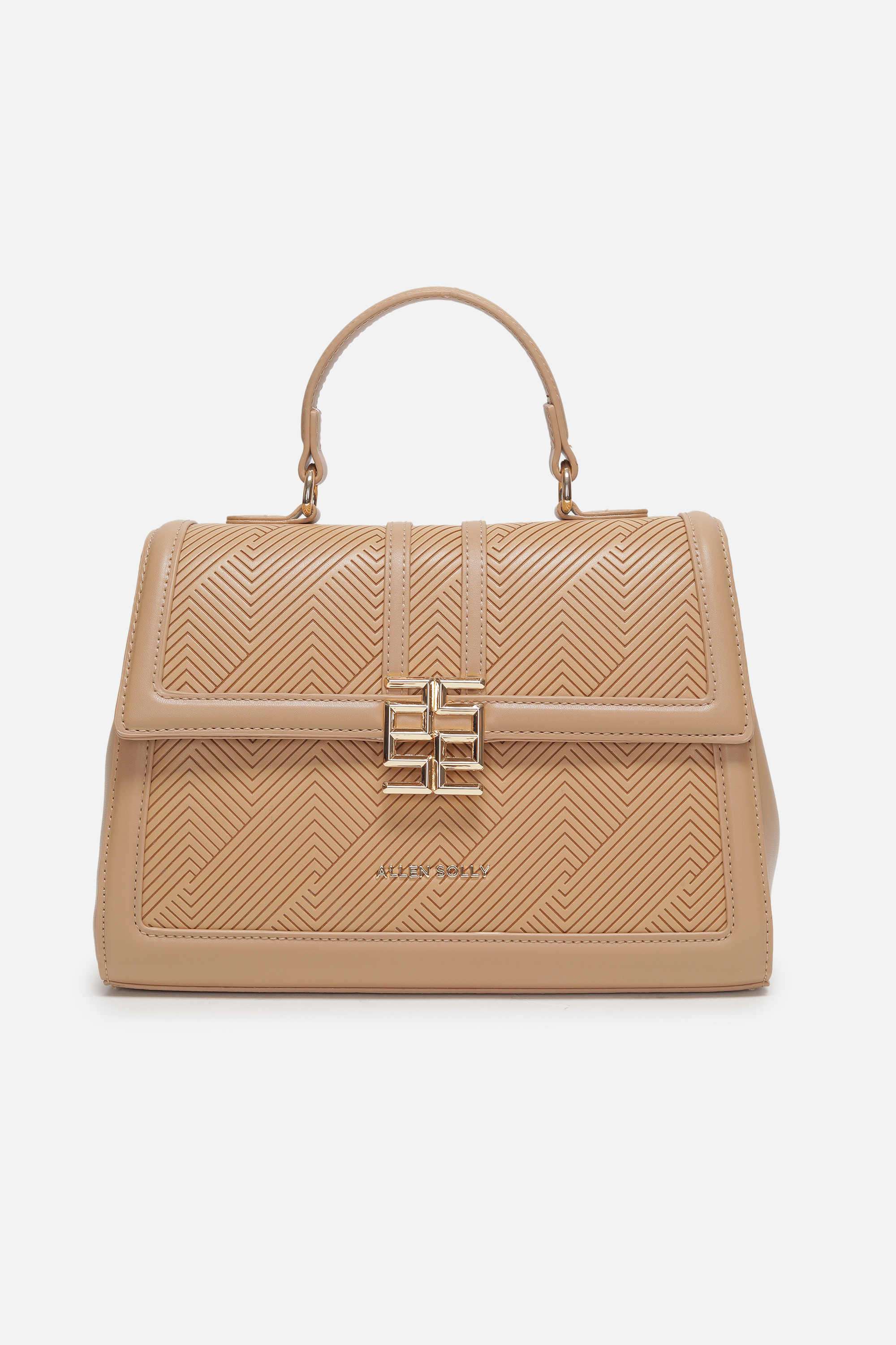 EMBOSSING-GEOMETRY-Zipper-PU-Women-Casual-Wear-Satchel