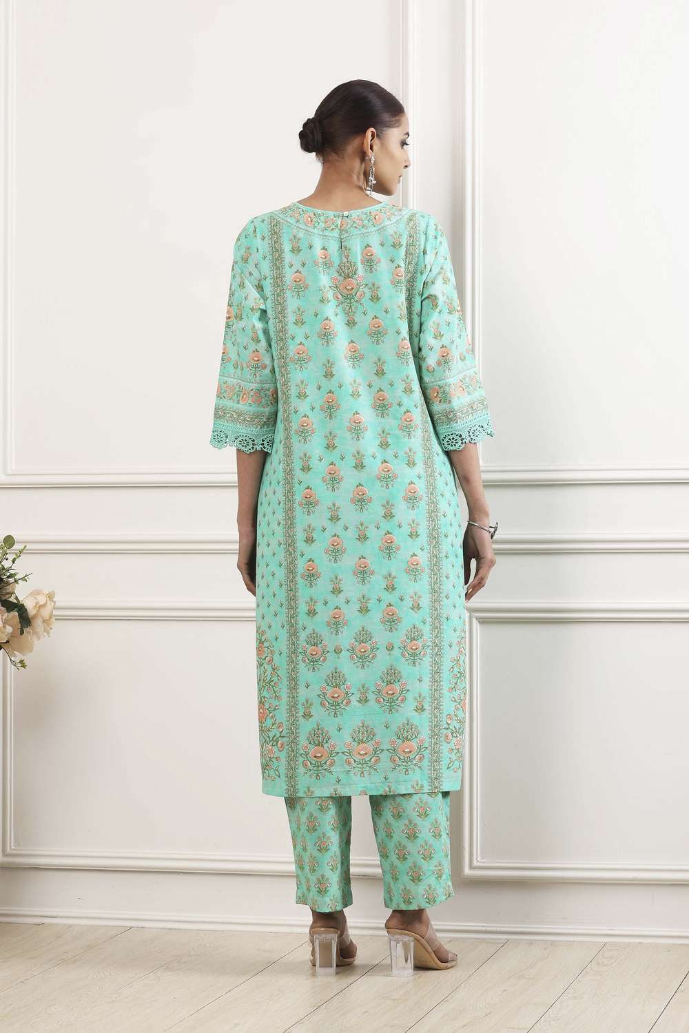 Printed-Cotton-Round-Neck-Women-Kurta-with-Pant-and-Dupatta