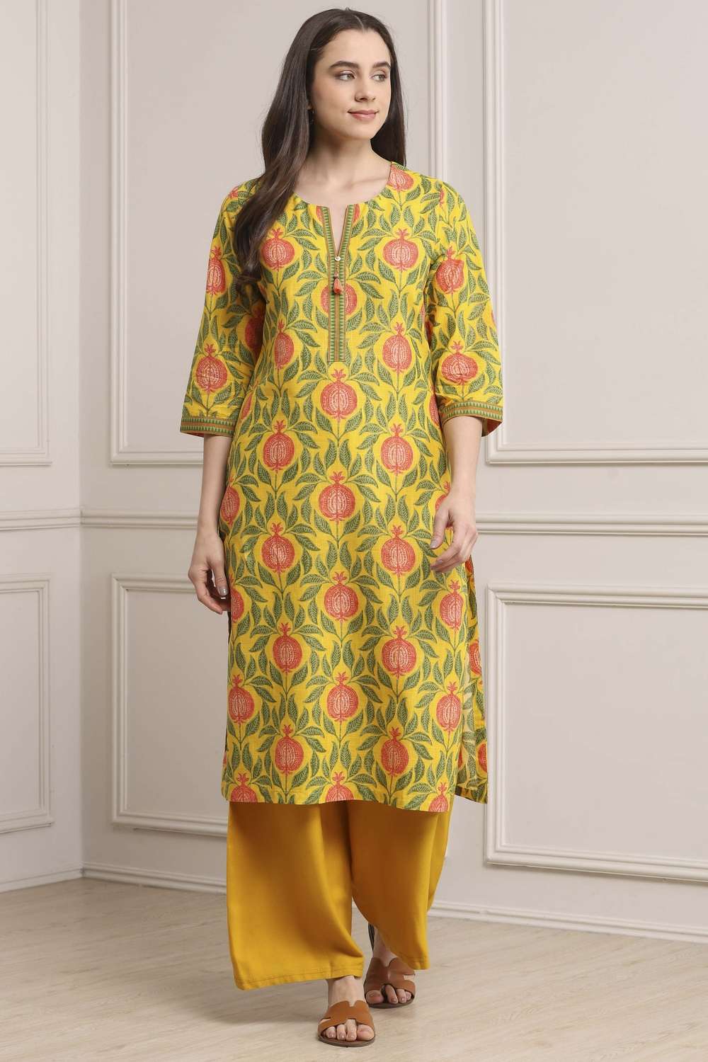 Textured-Cotton-Women-s-Festive-Wear-Kurta
