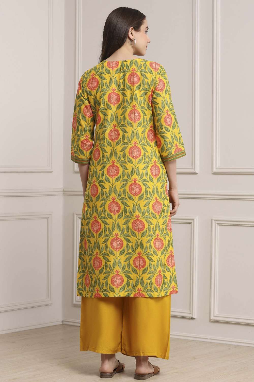 Printed-Cotton-Round-Neck-Women-Kurta