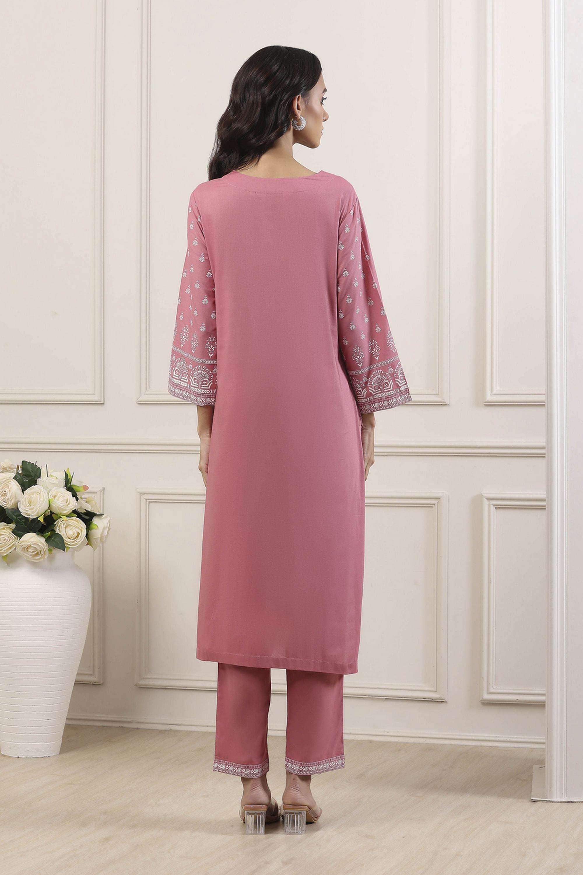 Printed-Cotton-Round-Neck-Women-Kurta-with-Pant-and-Dupatta