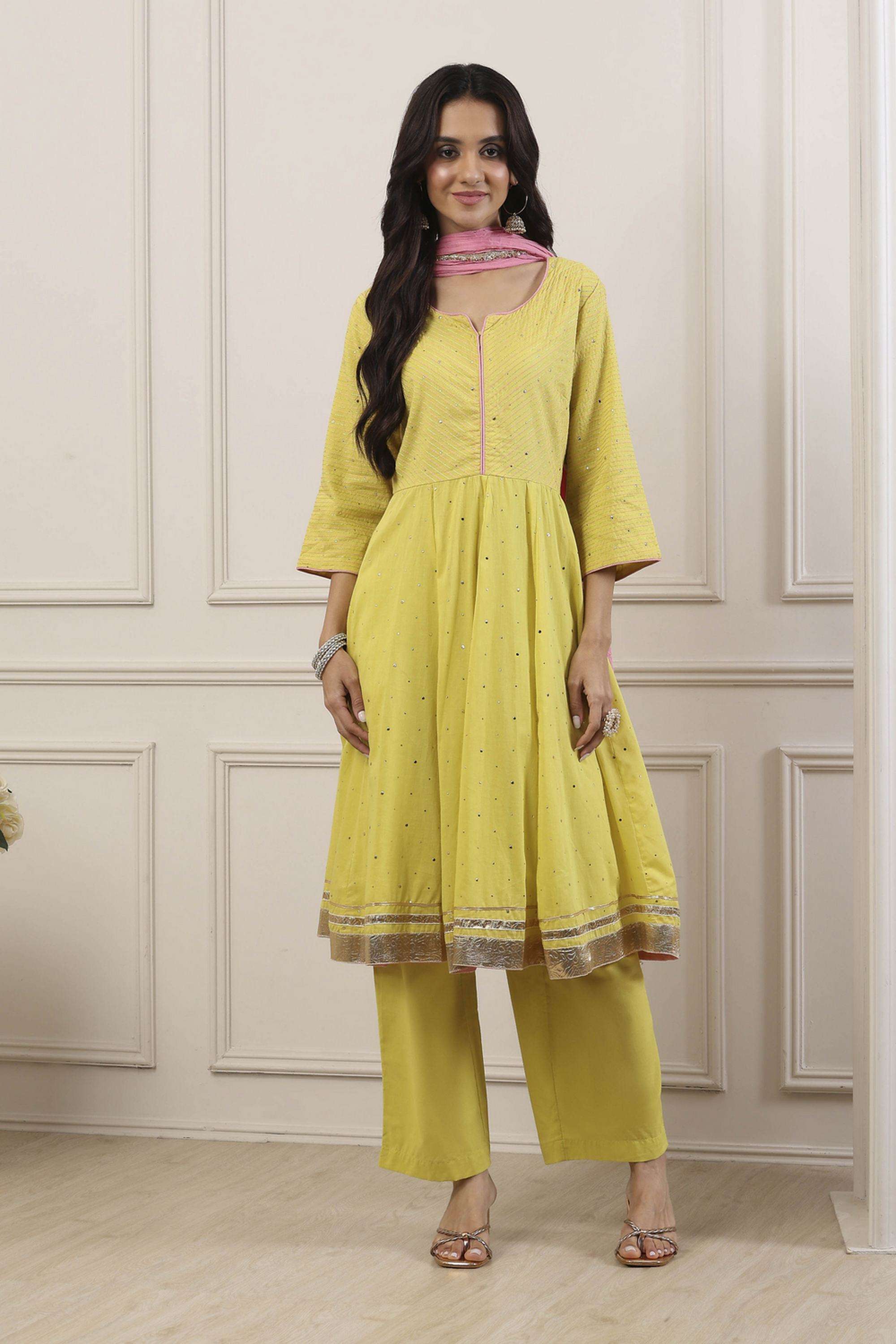 Embroidered-Cotton-Round-Neck-Women-Kurta-with-Pant-and-Dupatta