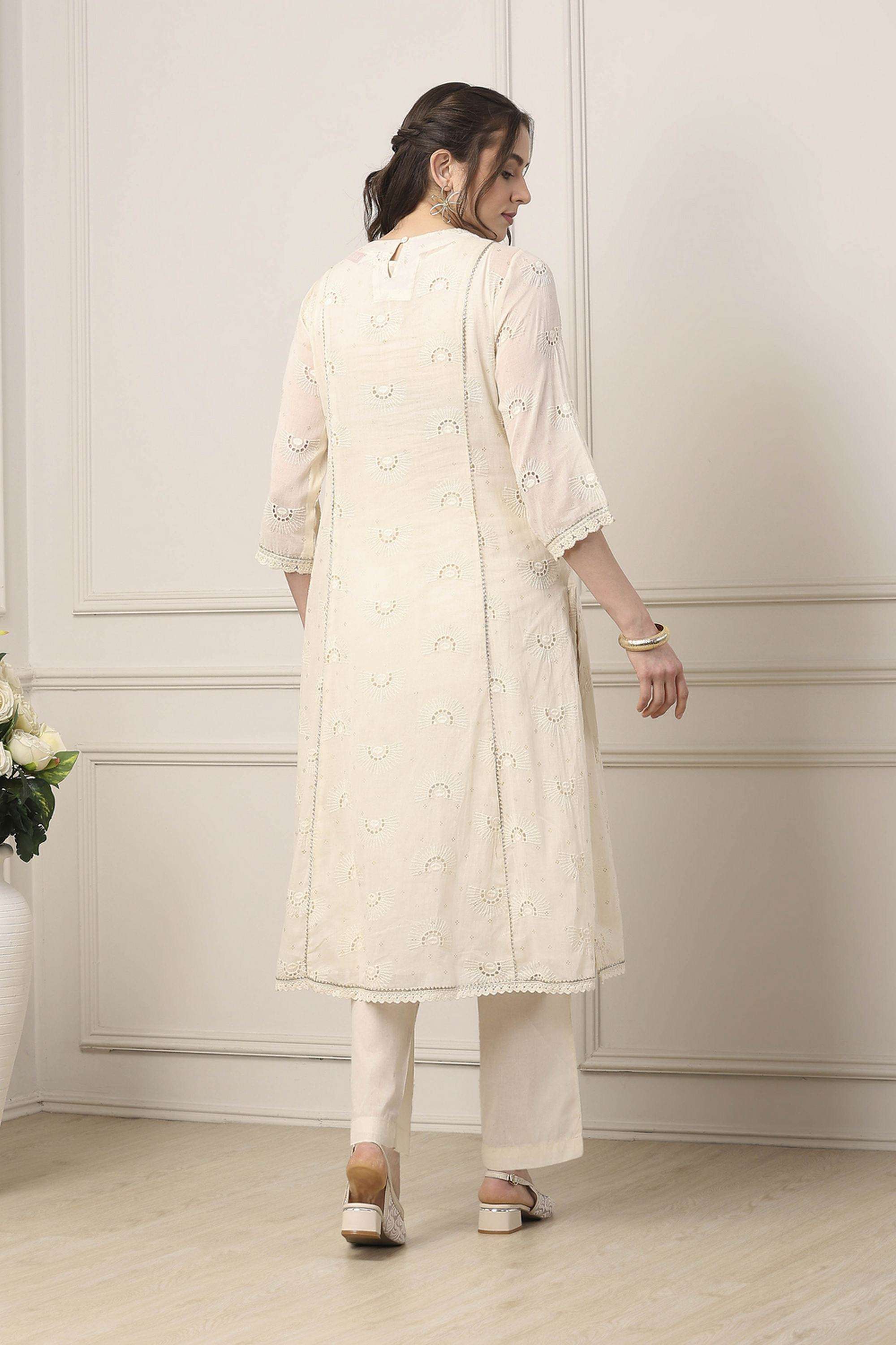 Embellished-Cotton-Round-Neck-Women-Kurta-with-Pant-and-Dupatta