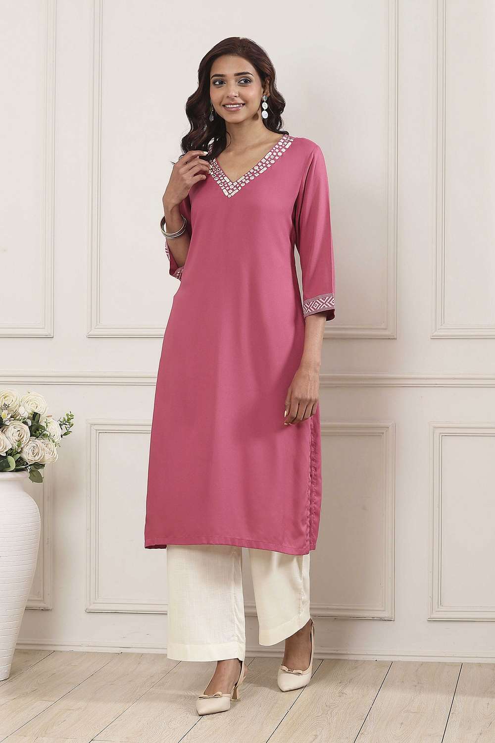 Textured-Rayon-Women-s-Festive-Wear-Kurta