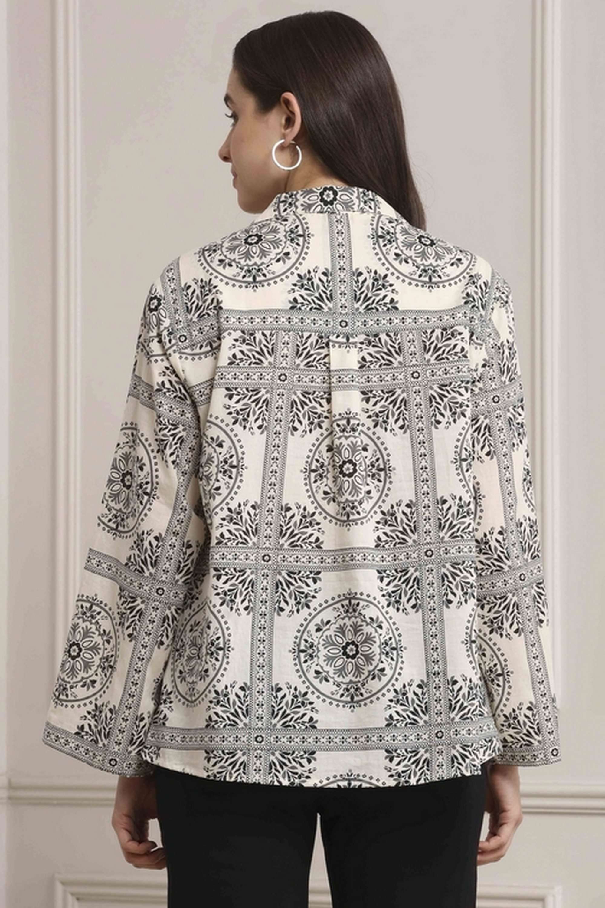 Textured-Cotton-Women-Casual-Wear-Shirt