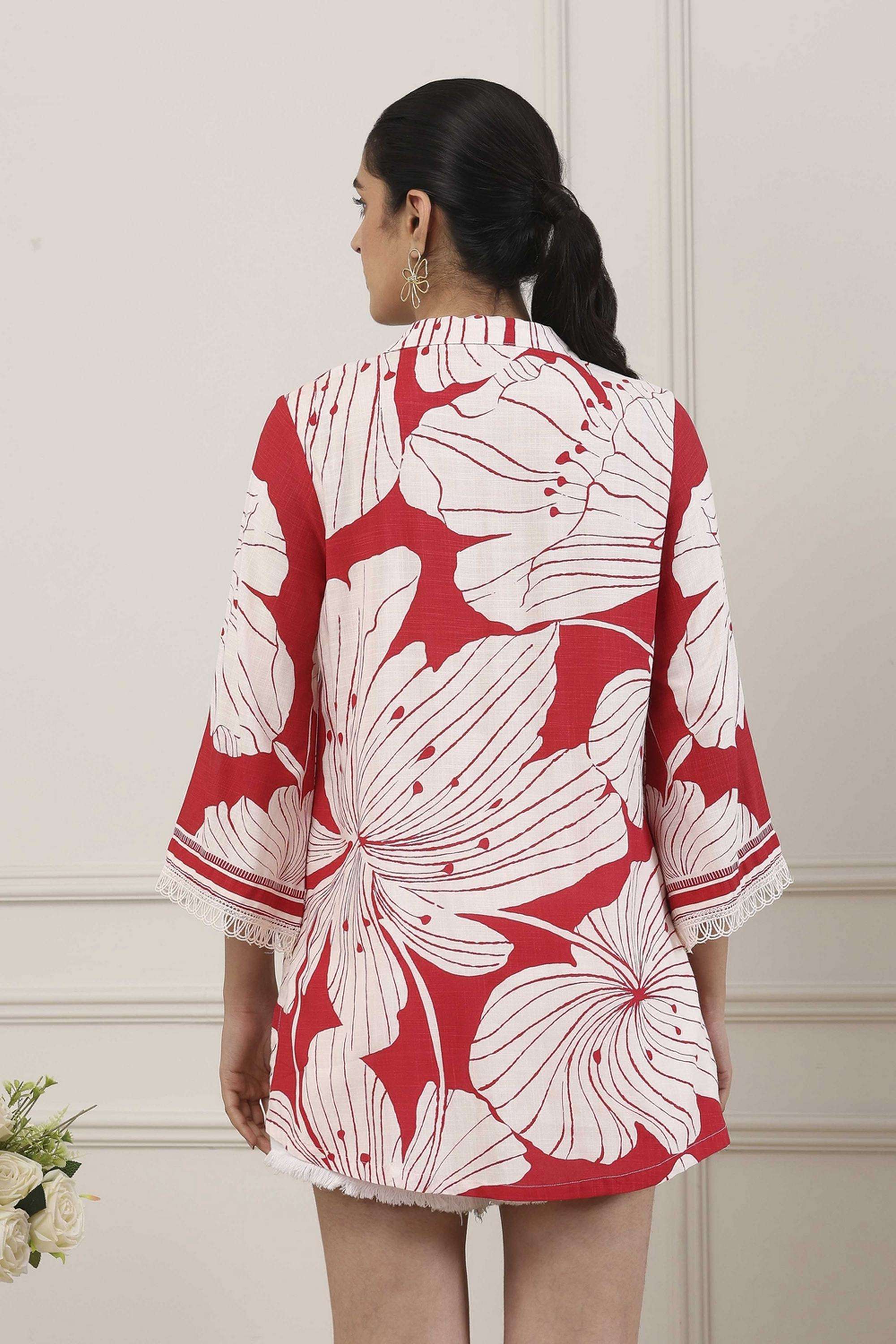 Floral-Rayon-Collared-Women-Kurta