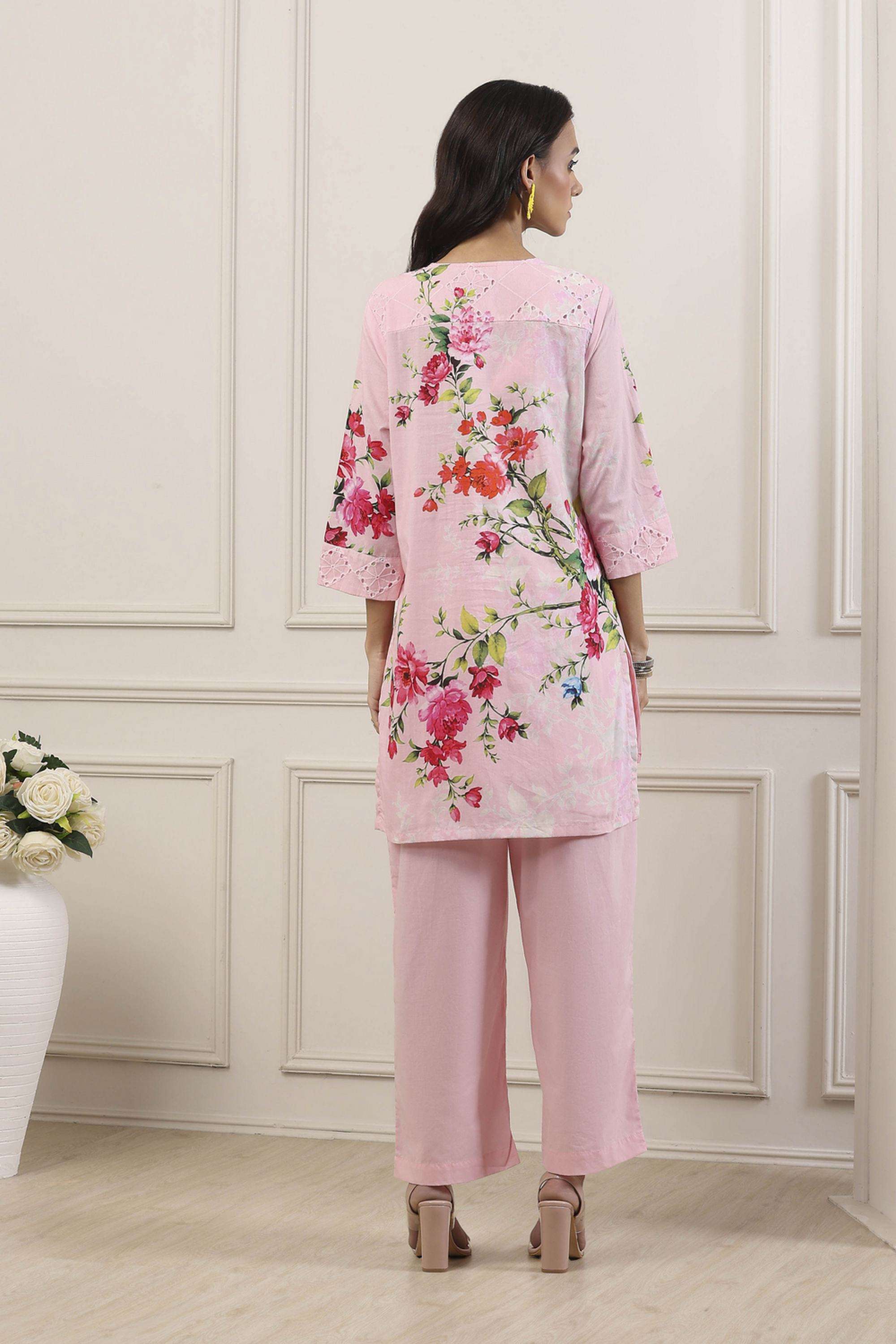 Floral-Cotton-Round-Neck-Women-Kurta-with-Palazzo