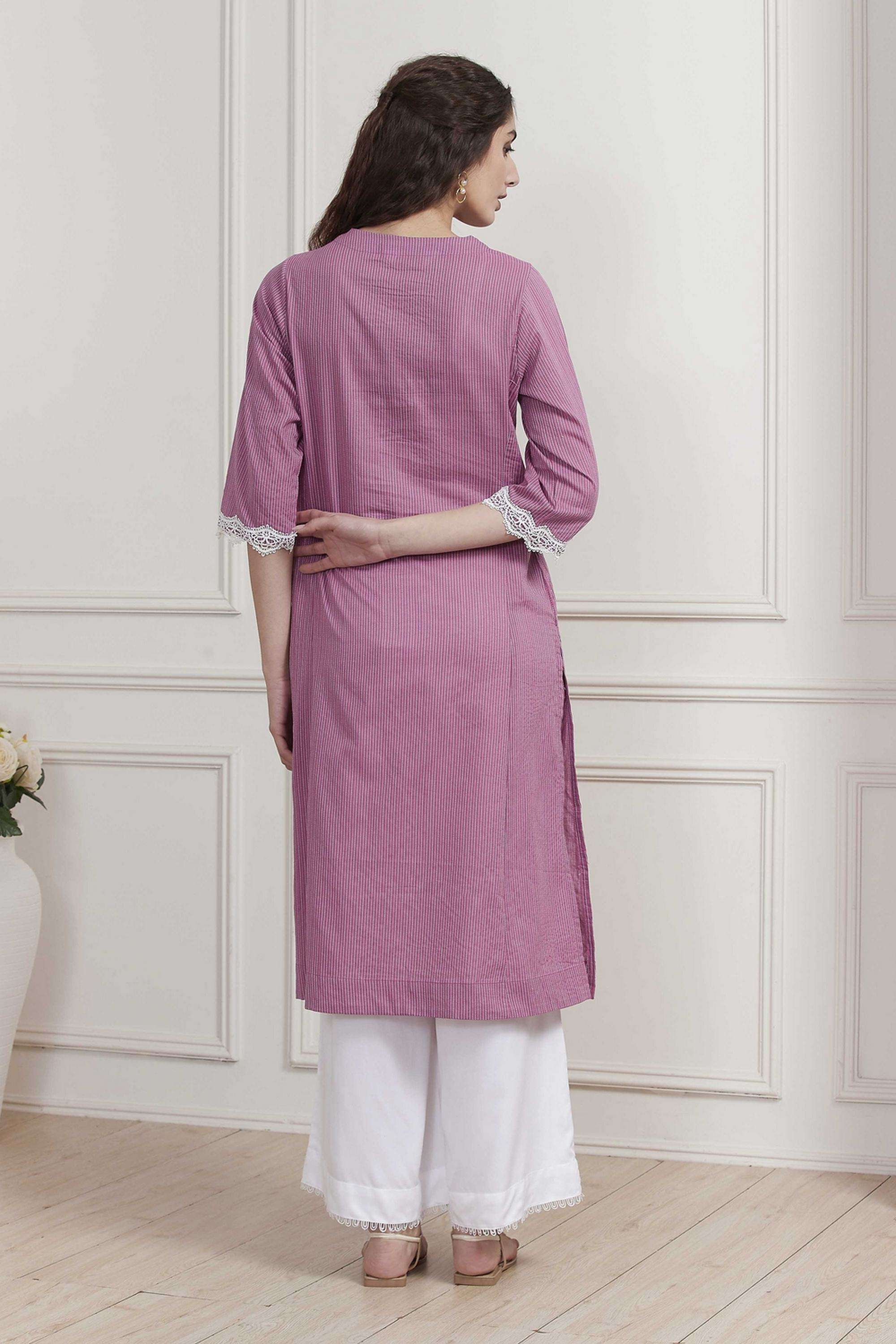 Printed-Cotton-V-Neck-Women-Kurta