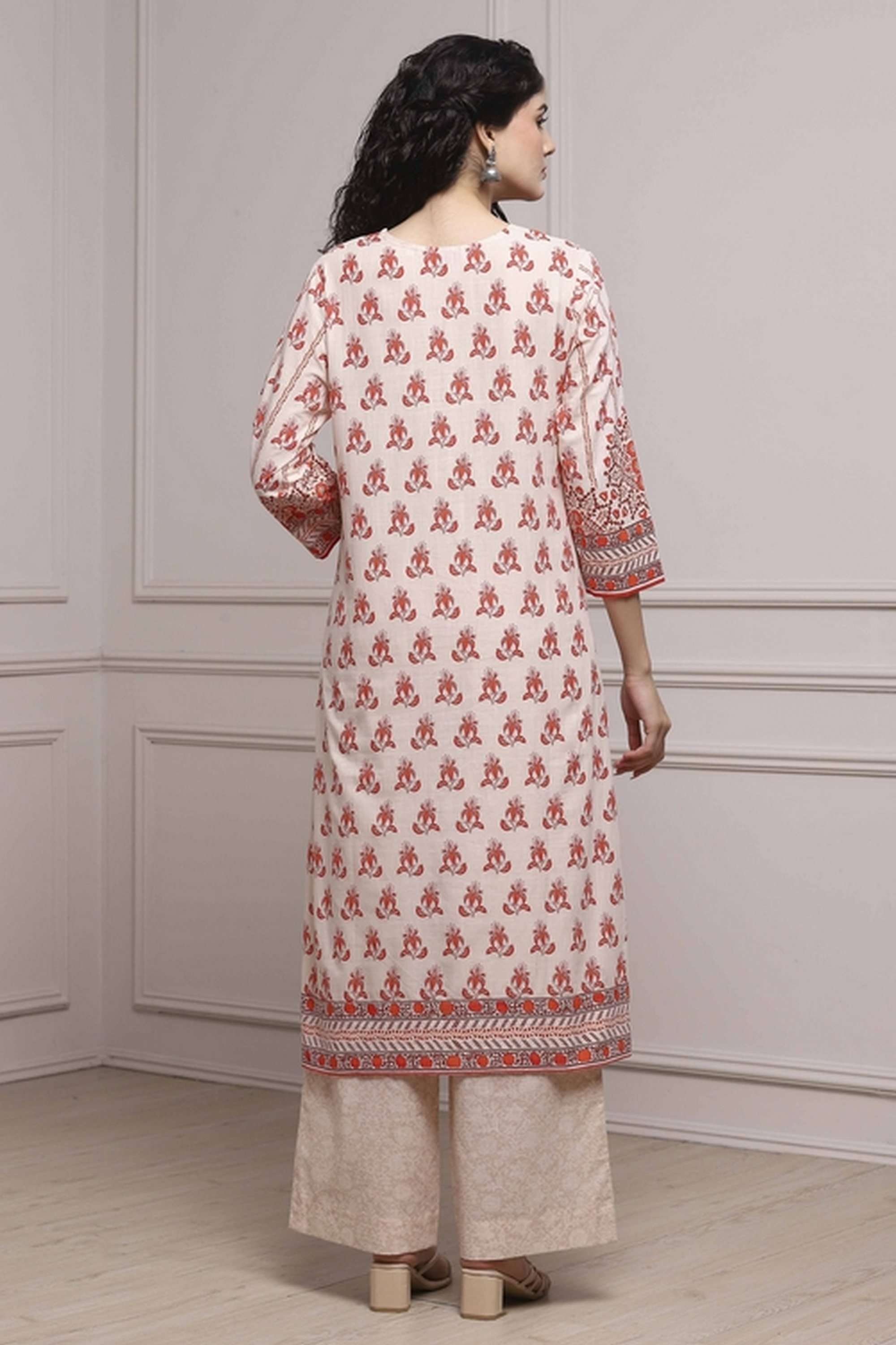Textured-Cotton-Women-Kurta-with-Palazzo-and-Dupatta