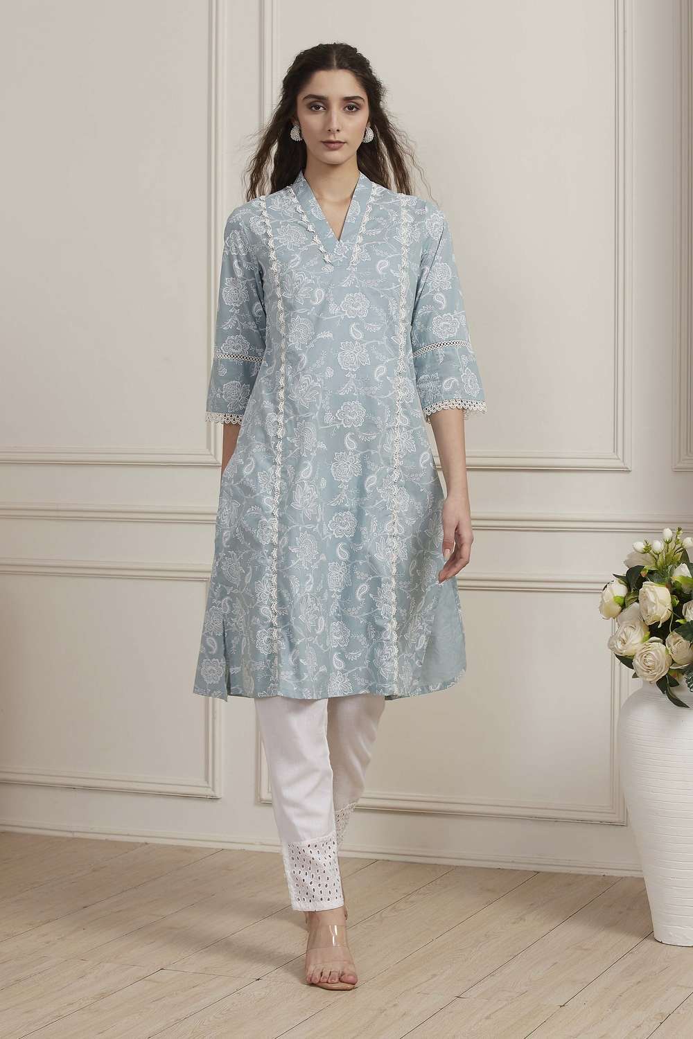 Textured-Cotton-Women-s-Festive-Wear-Kurta