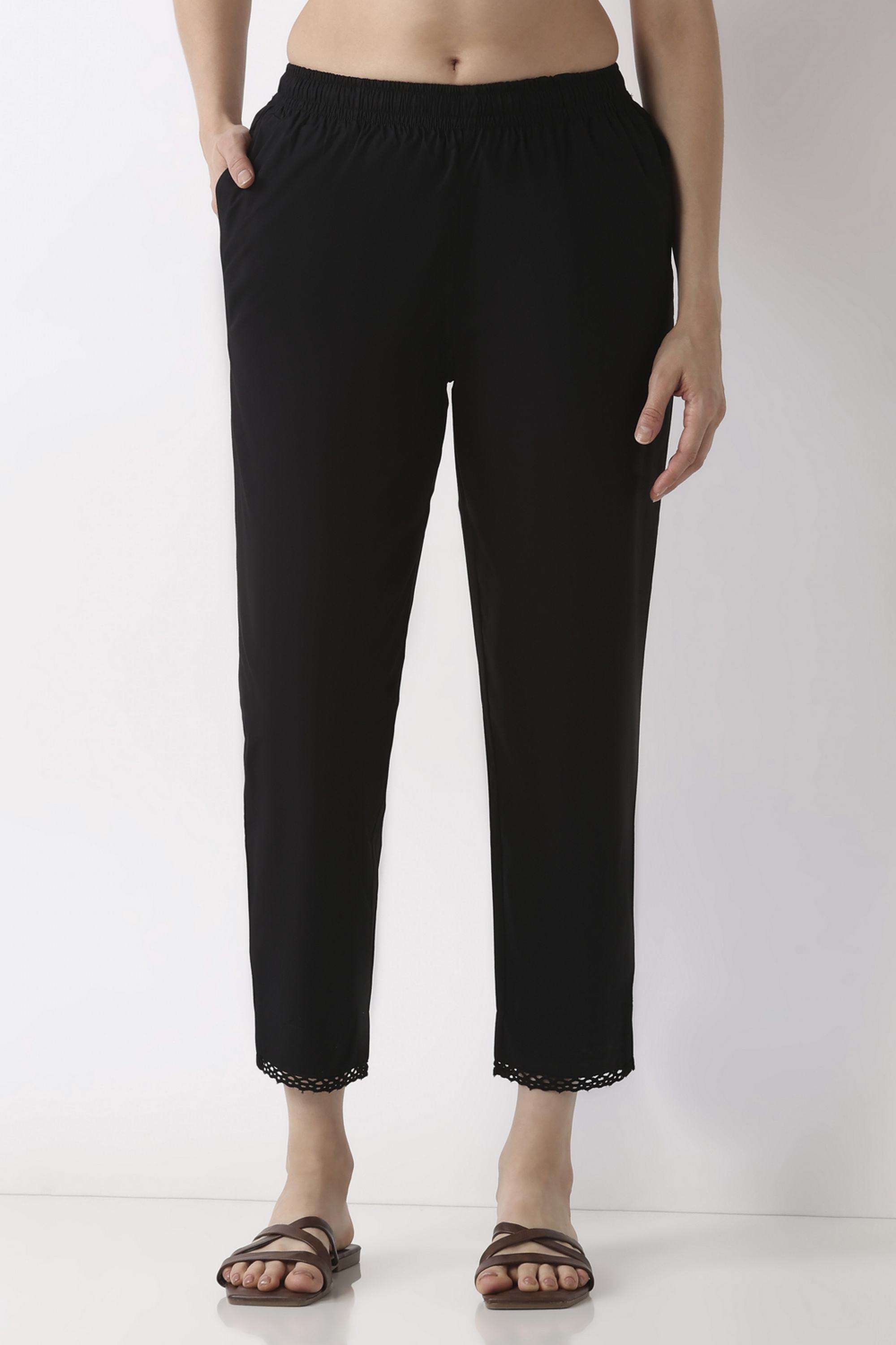 Solid-Regular-Fit-Cotton-Women-s-Festive-Wear-Pants