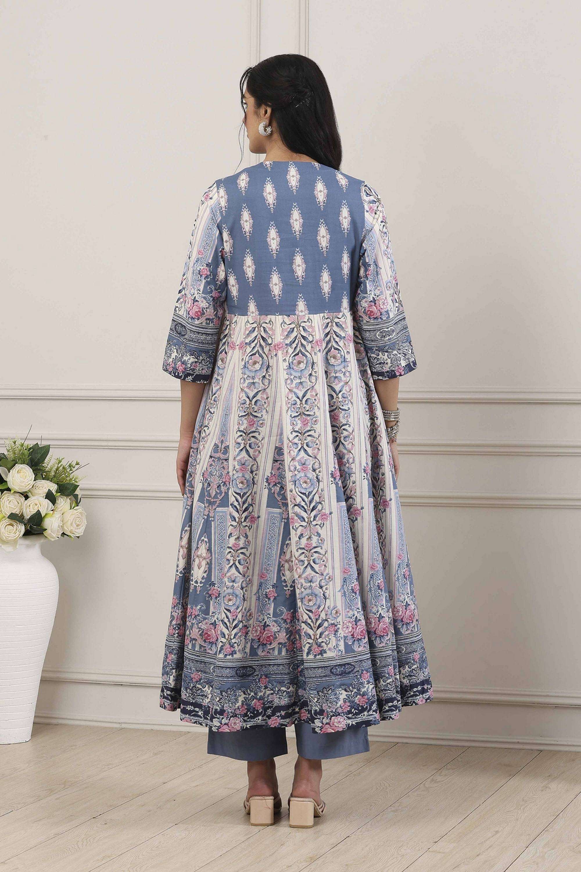 Floral-Cotton-Round-Neck-Women-Kurta-with-Pant-and-Dupatta