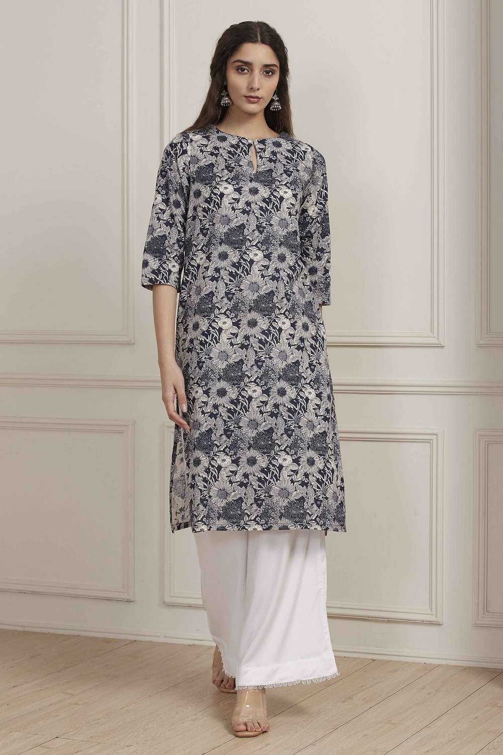 Textured-Cotton-Women-s-Festive-Wear-Kurta