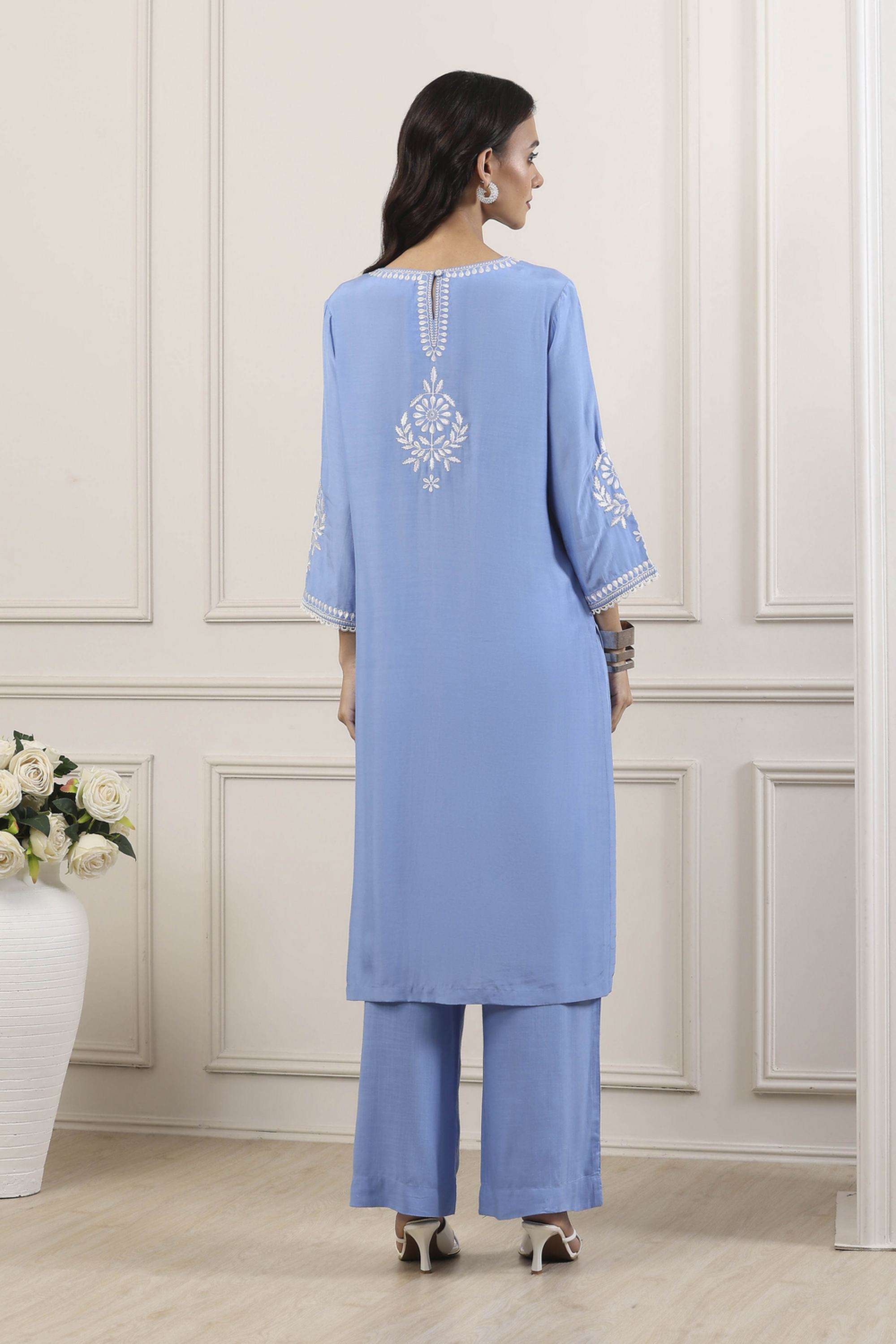 Embroidered-Polyester-Round-Neck-Women-Kurta-with-Palazzo-and-Dupatta