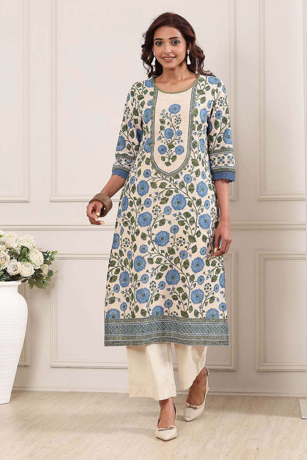 Textured-Cotton-Women-s-Festive-Wear-Kurta