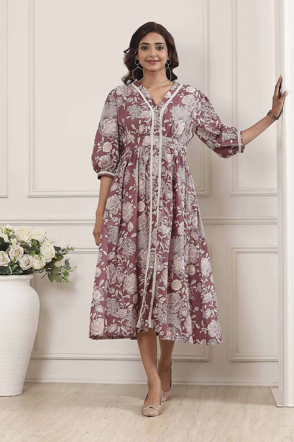 Solid-Cotton-Women-s-Dress