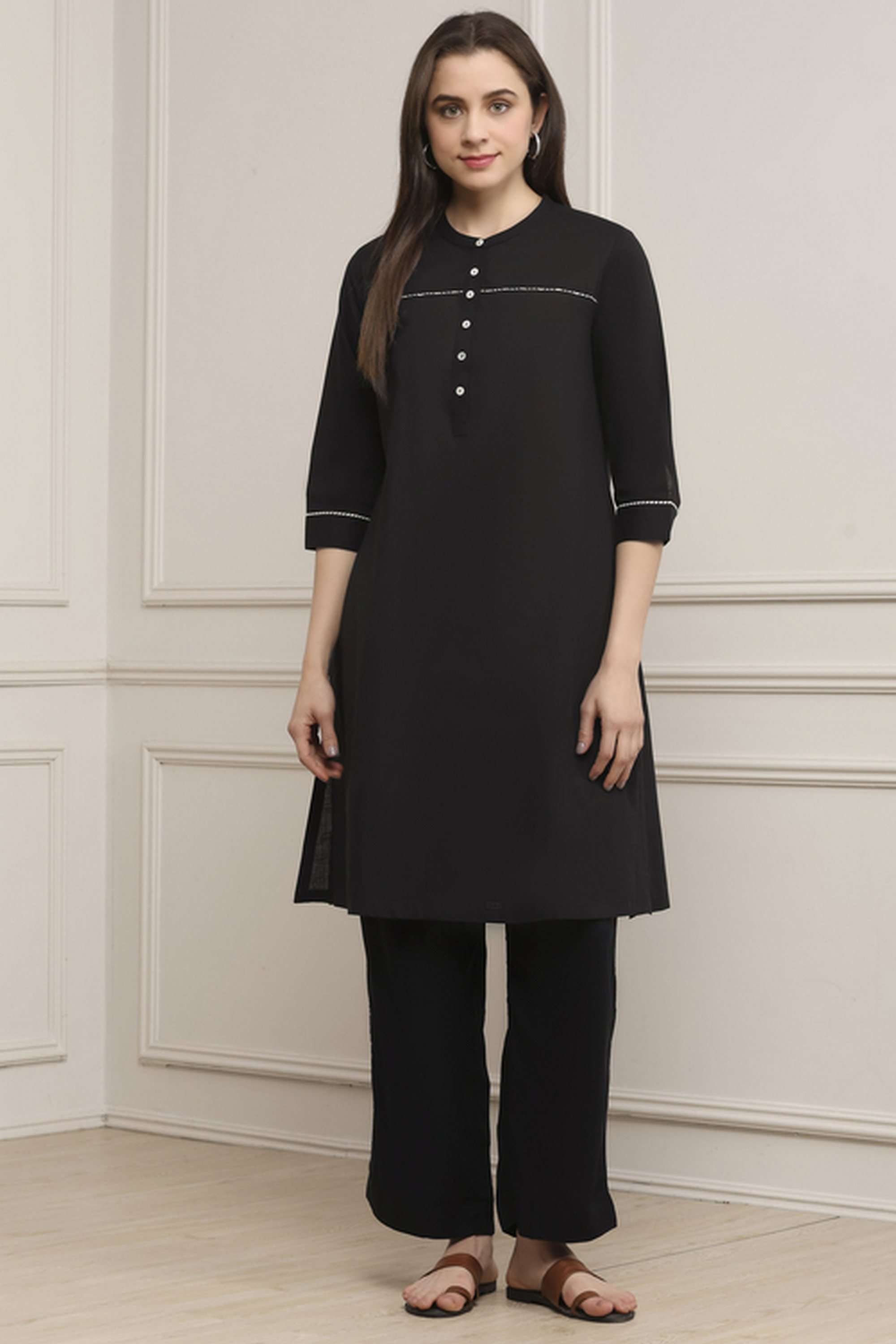 Textured-Cotton-Women-Festive-Wear-Kurta