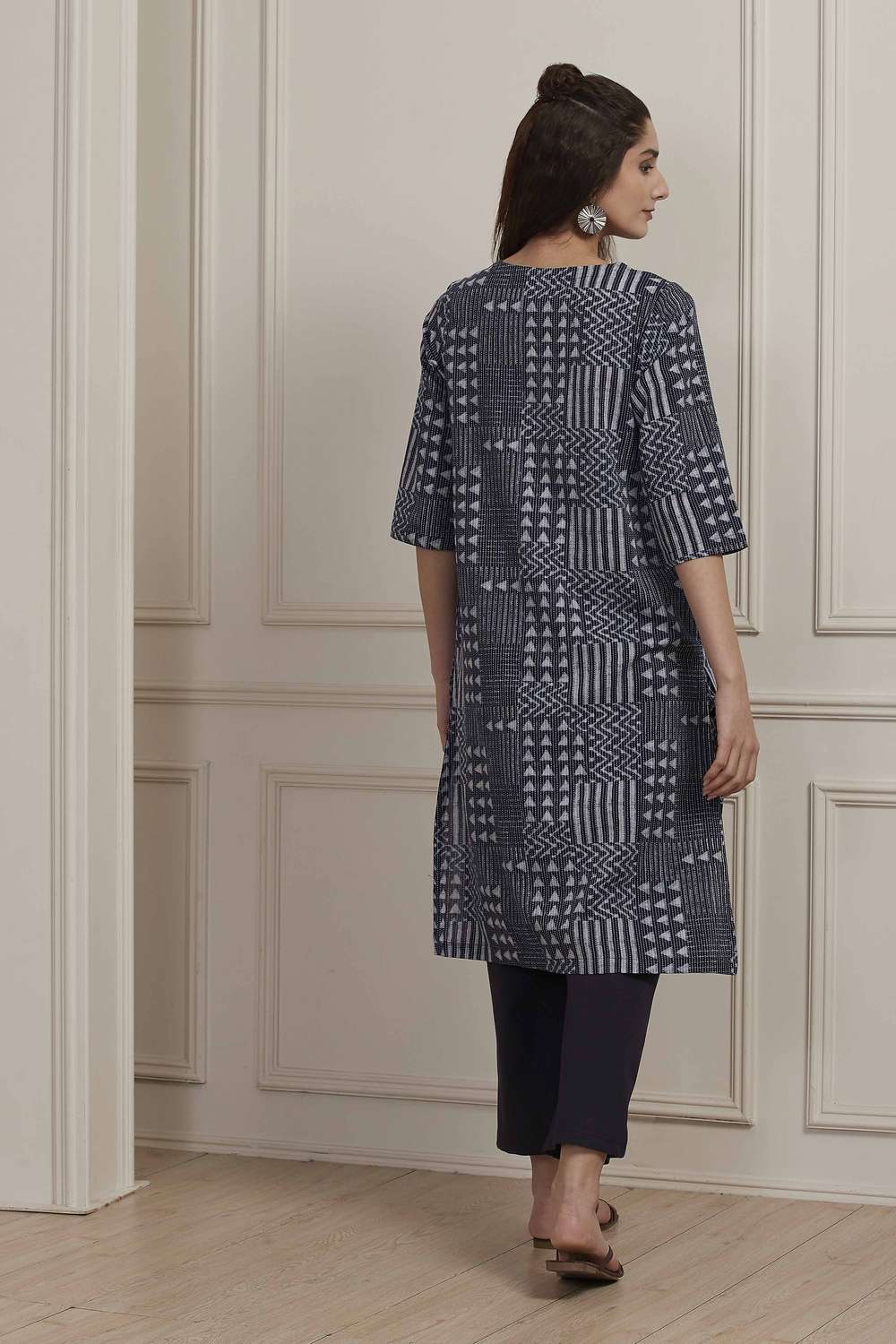 Printed-Cotton-Round-Neck-Women-Kurta