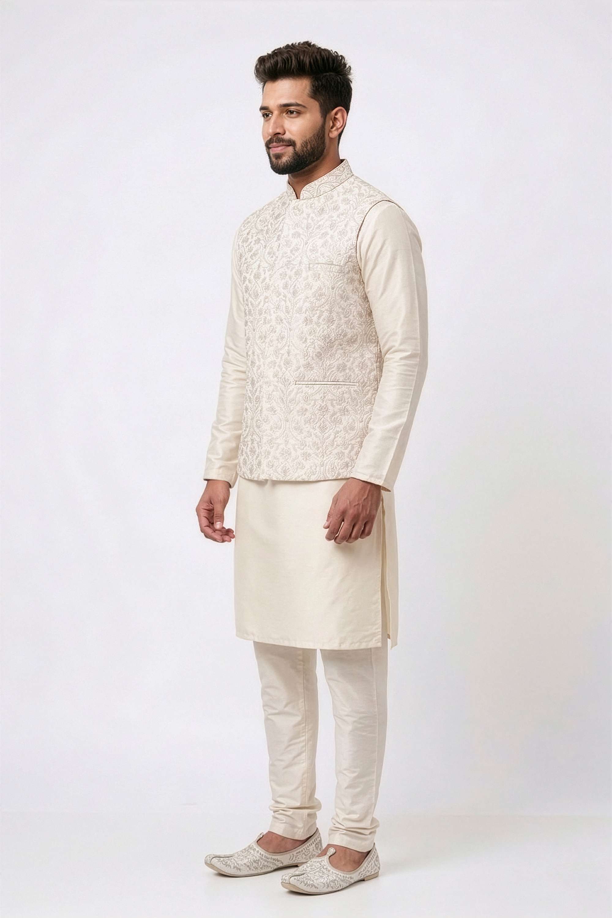 Blended-Fabric-Collared-Regular-Fit-Men-Casual-Wear-Jacket