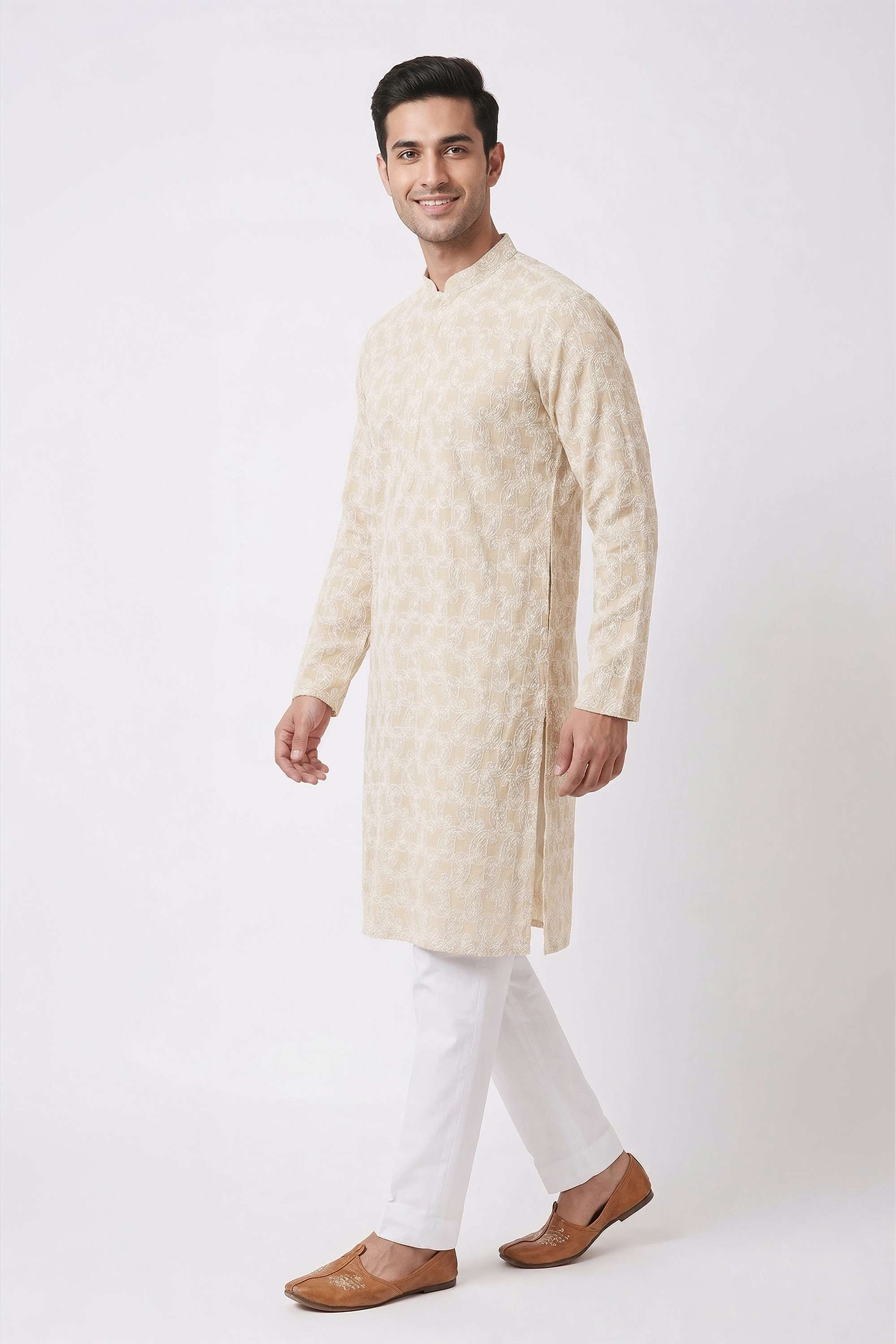 Embroidered-Rayon-Regular-Fit-Men-s-Festive-Wear-Kurta