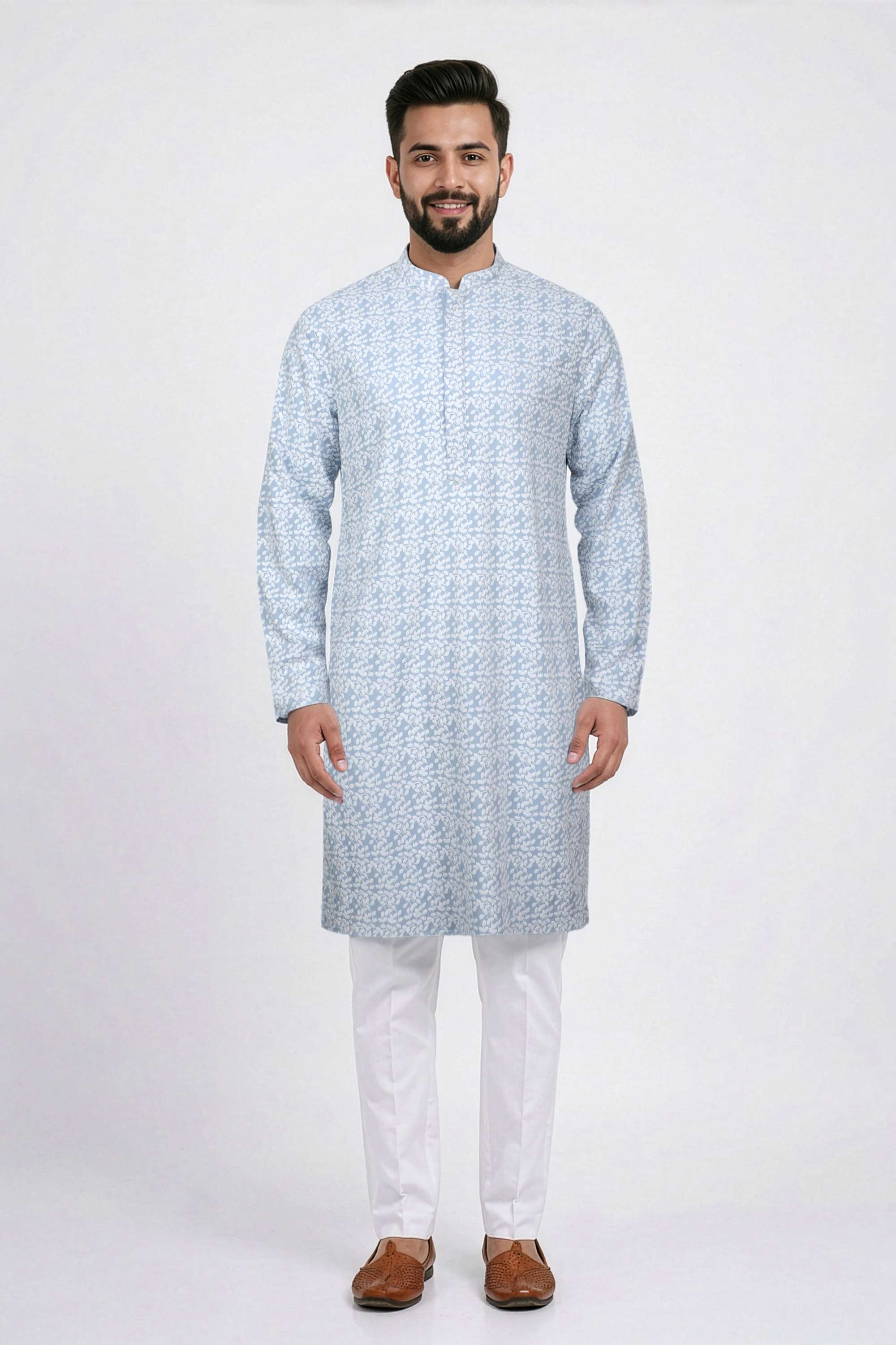 Embroidered-Rayon-Regular-Fit-Men-s-Festive-Wear-Kurta