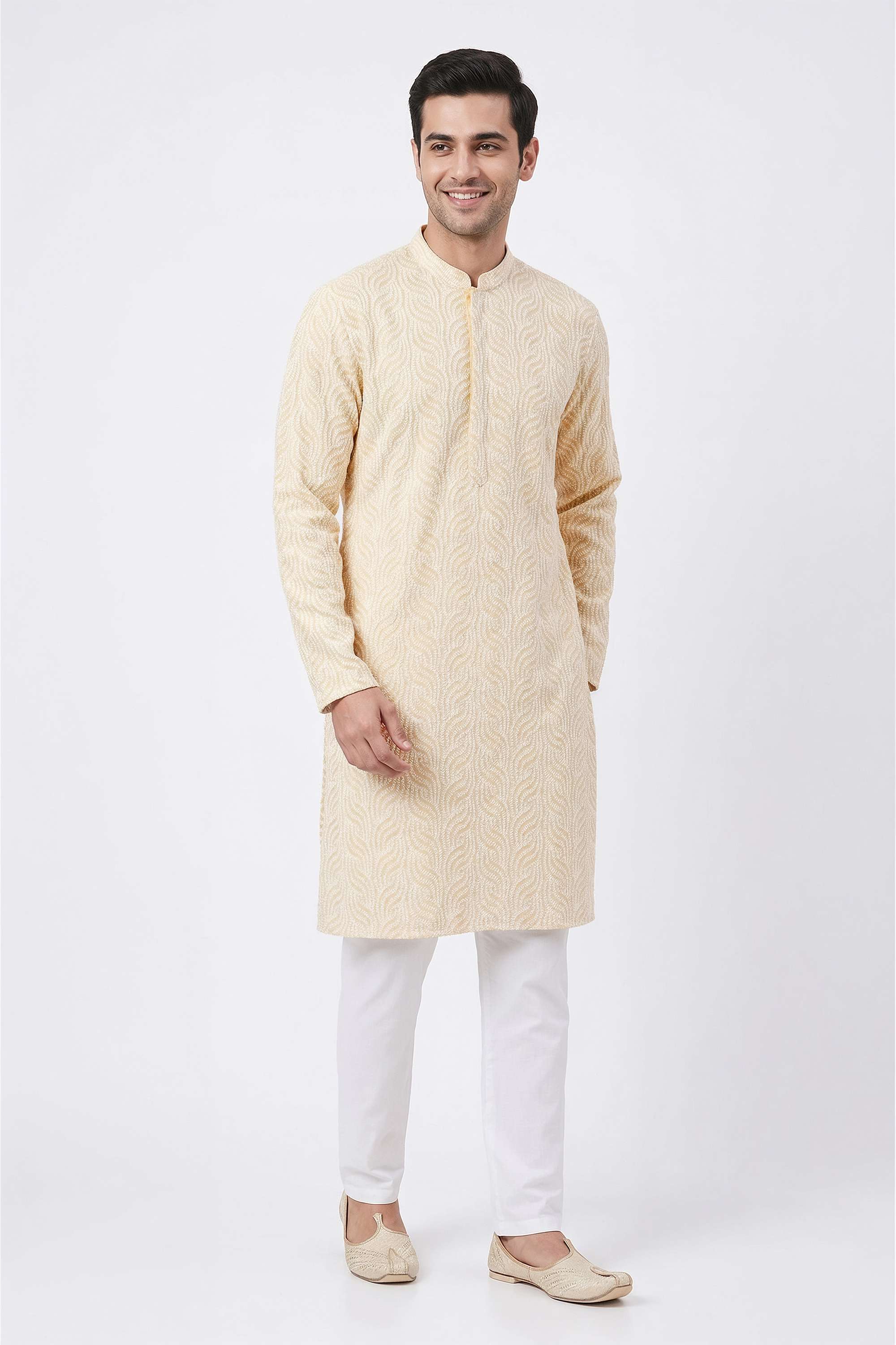 Embroidered-Rayon-Regular-Fit-Men-s-Festive-Wear-Kurta