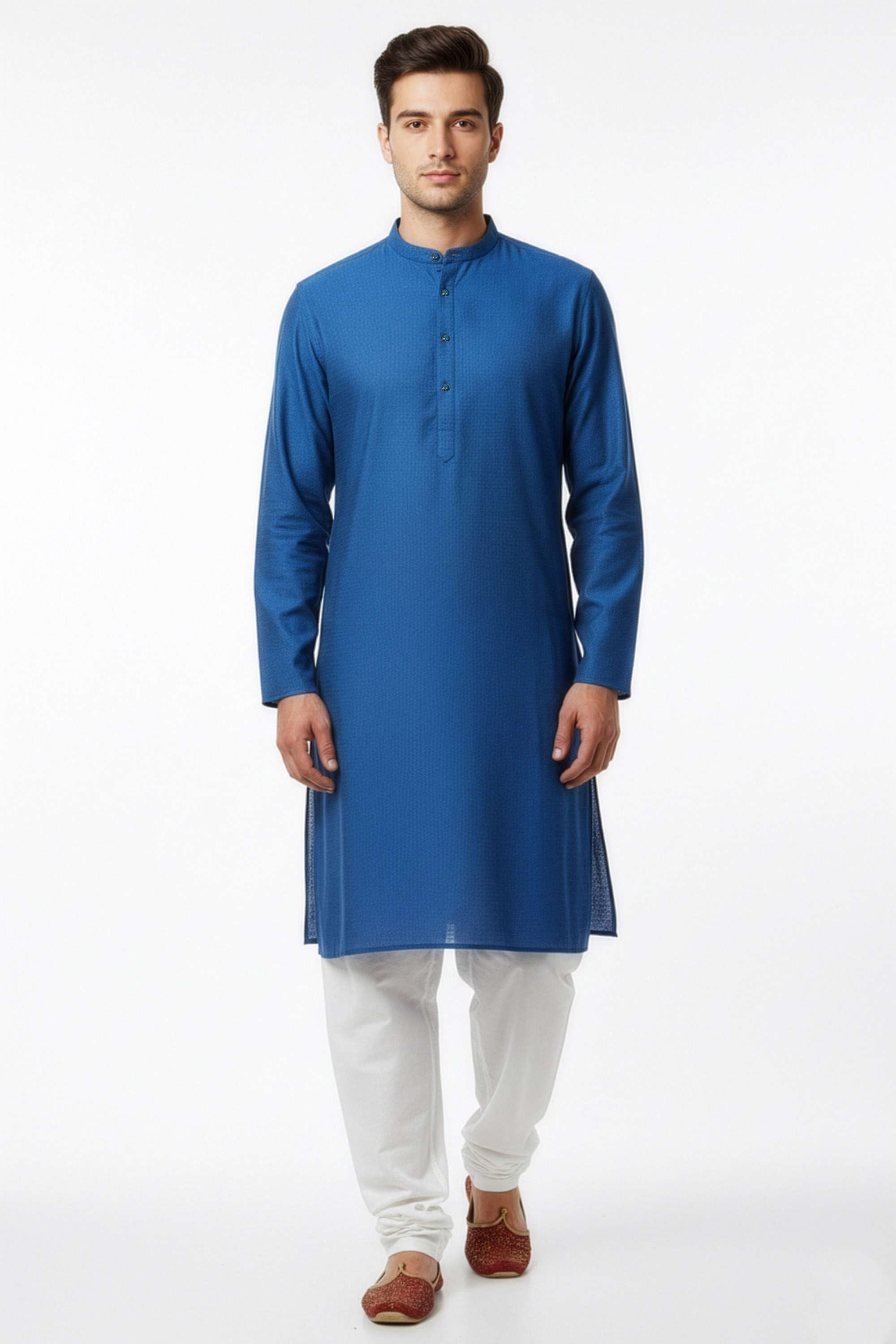 Solid-Viscose-Men-s-Casual-Wear-Kurta