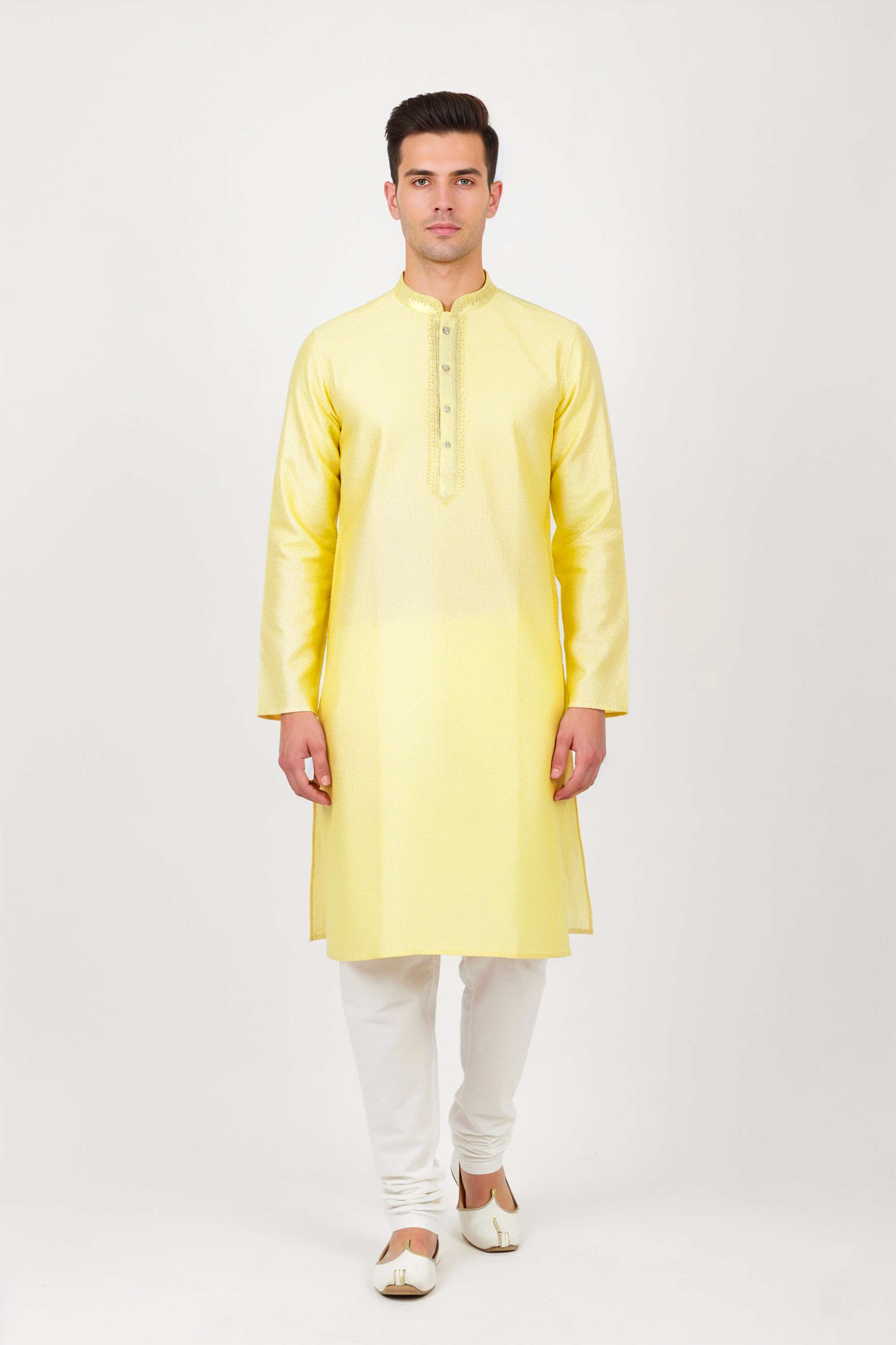 Solid-Polyester-Men-s-Casual-Wear-Kurta