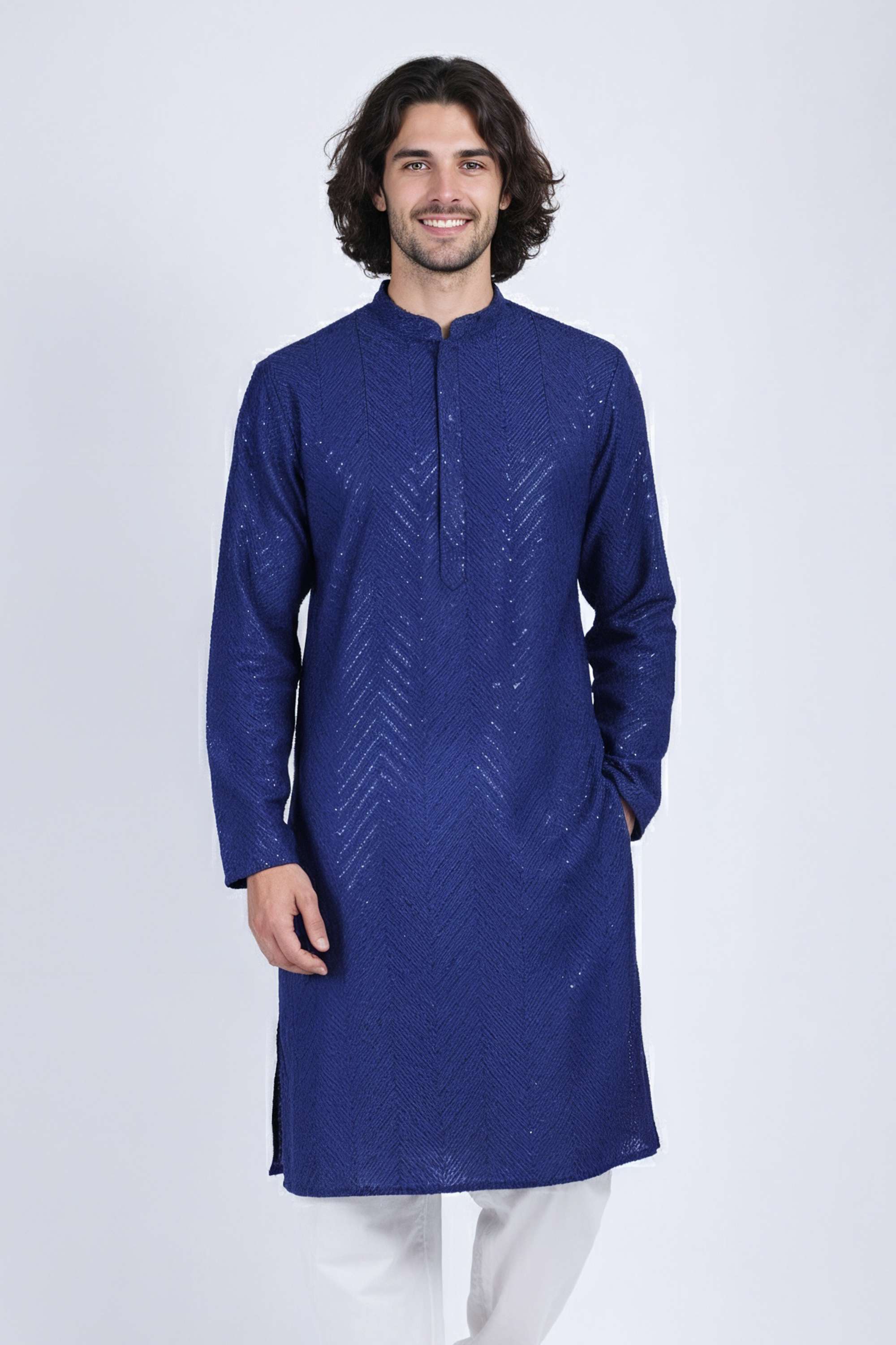 Embellished-Blended-Fabric-Men-s-Festive-Wear-Kurta