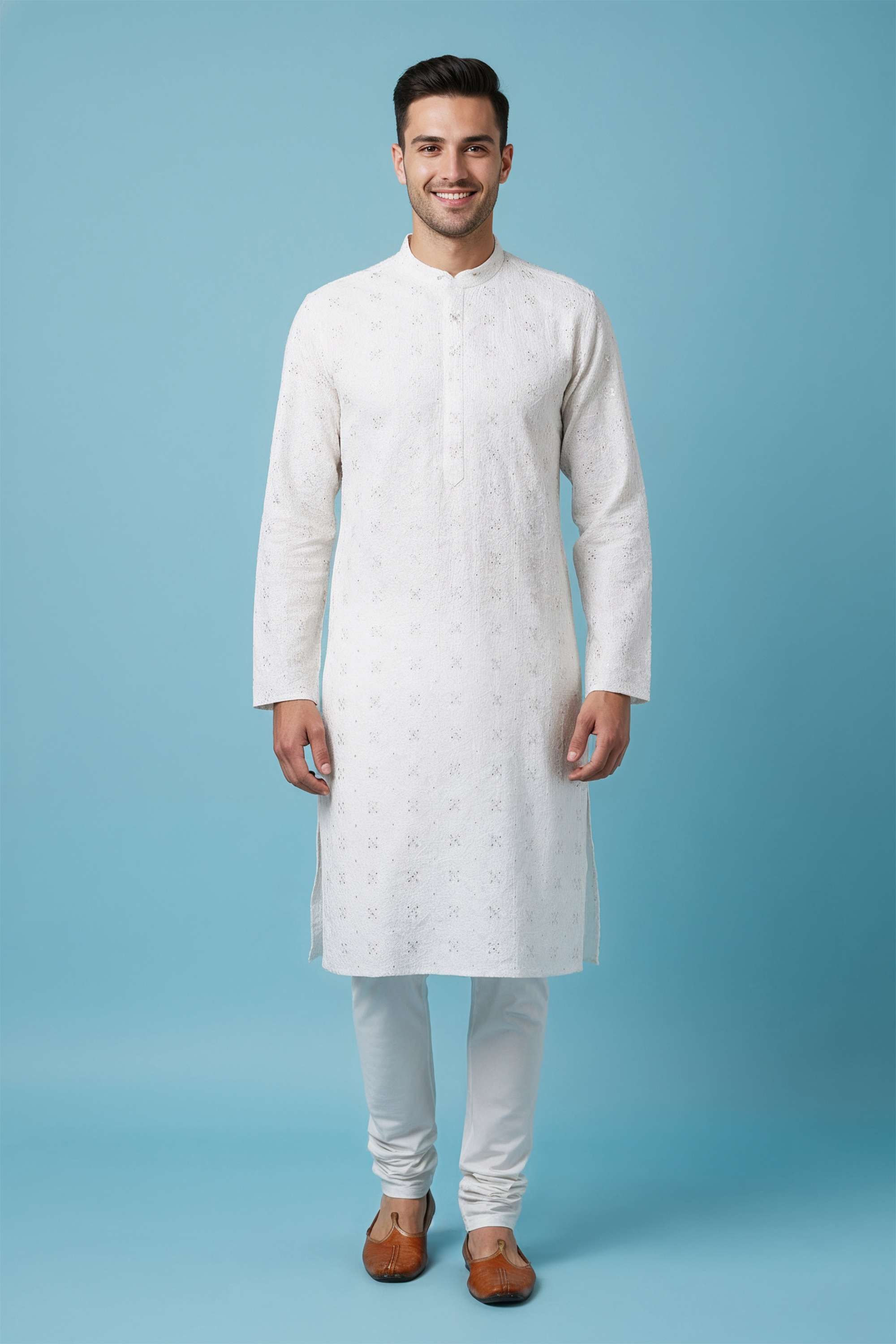 Embroidered-Blended-Fabric-Men-s-Casual-Wear-Kurta