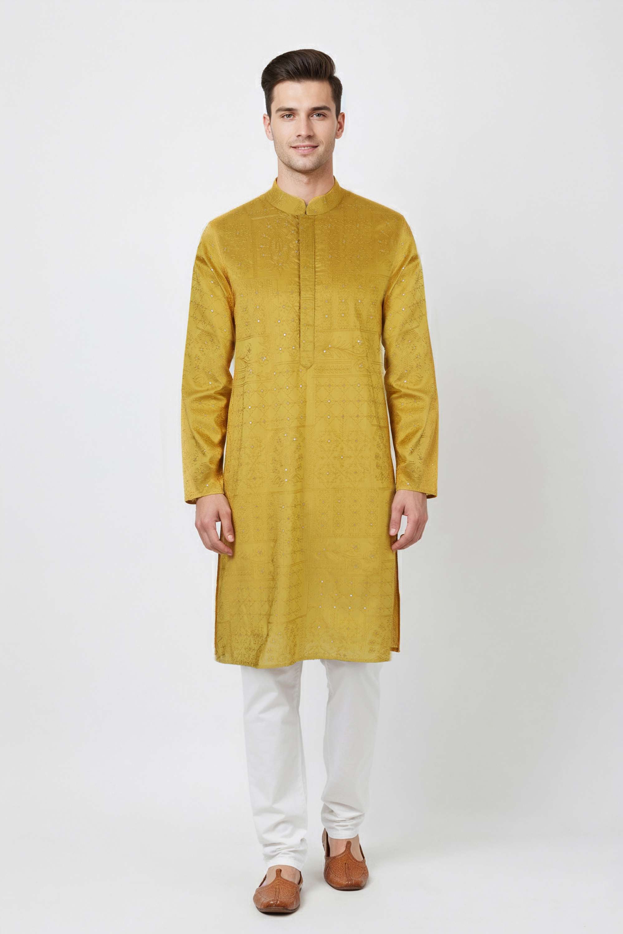 Embroidered-Blended-Fabric-Men-s-Festive-Wear-Kurta