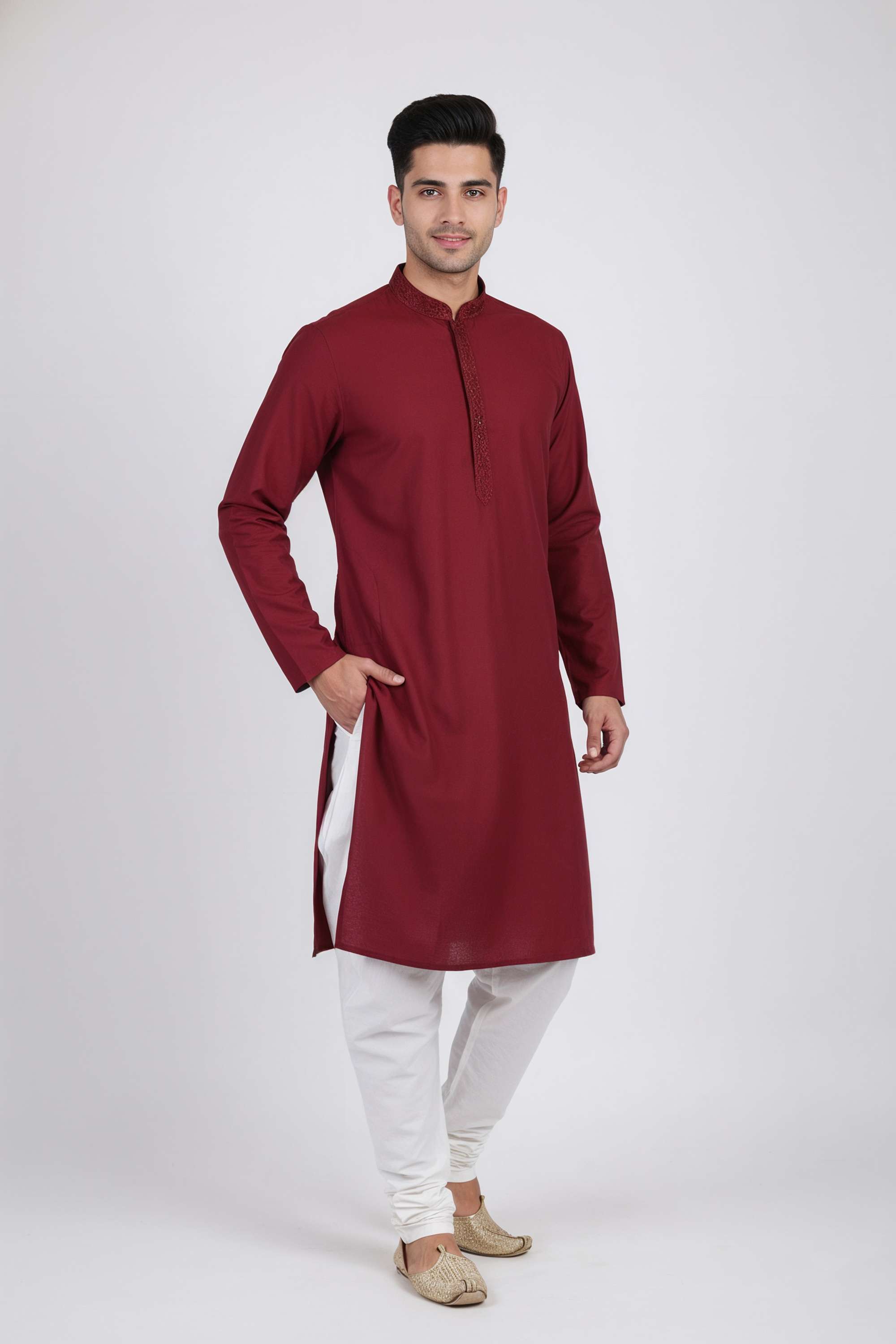 Embroidered-Viscose-Men-s-Casual-Wear-Kurta