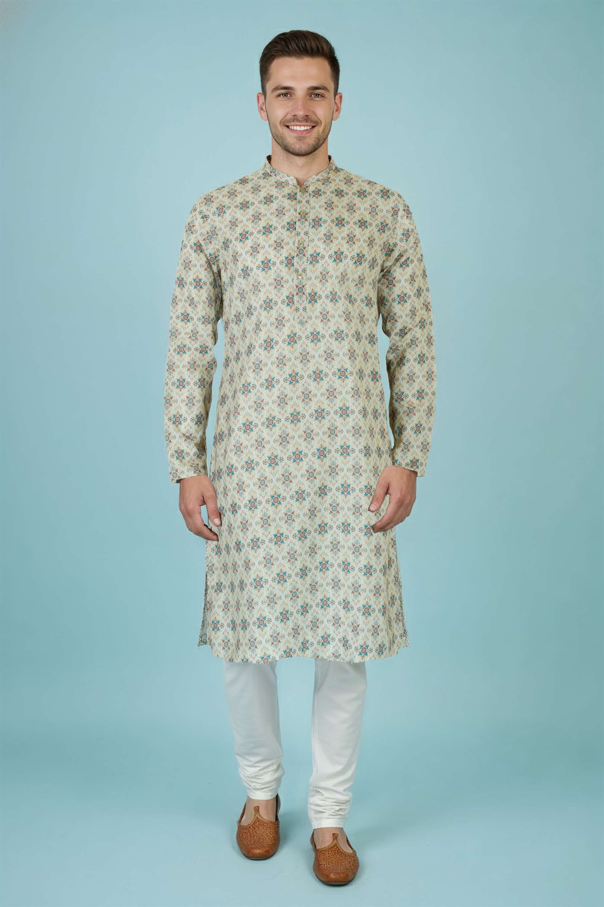 Printed-Polyester-Men-s-Casual-Wear-Kurta