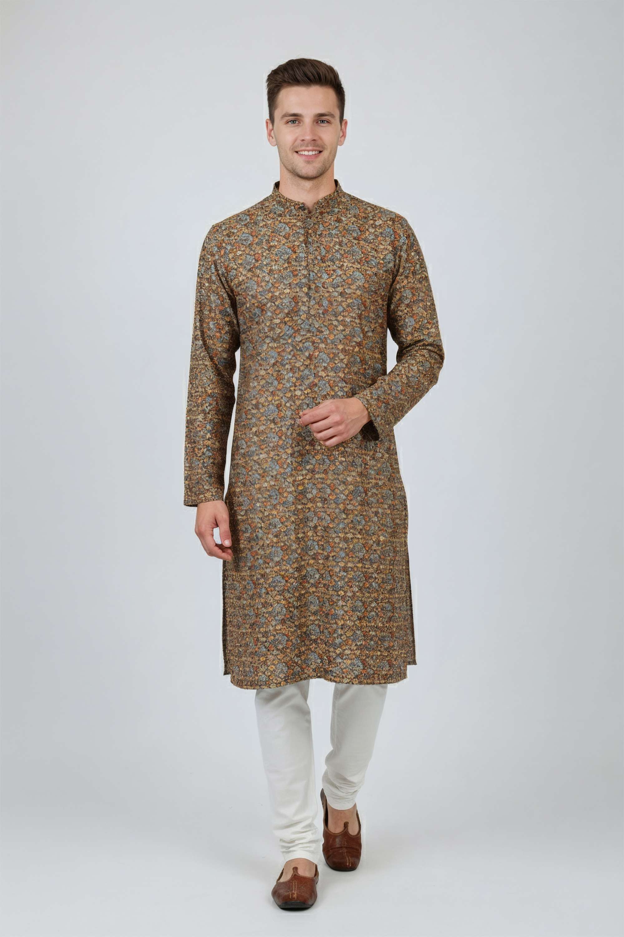 Printed-Polyester-Men-s-Festive-Wear-Kurta