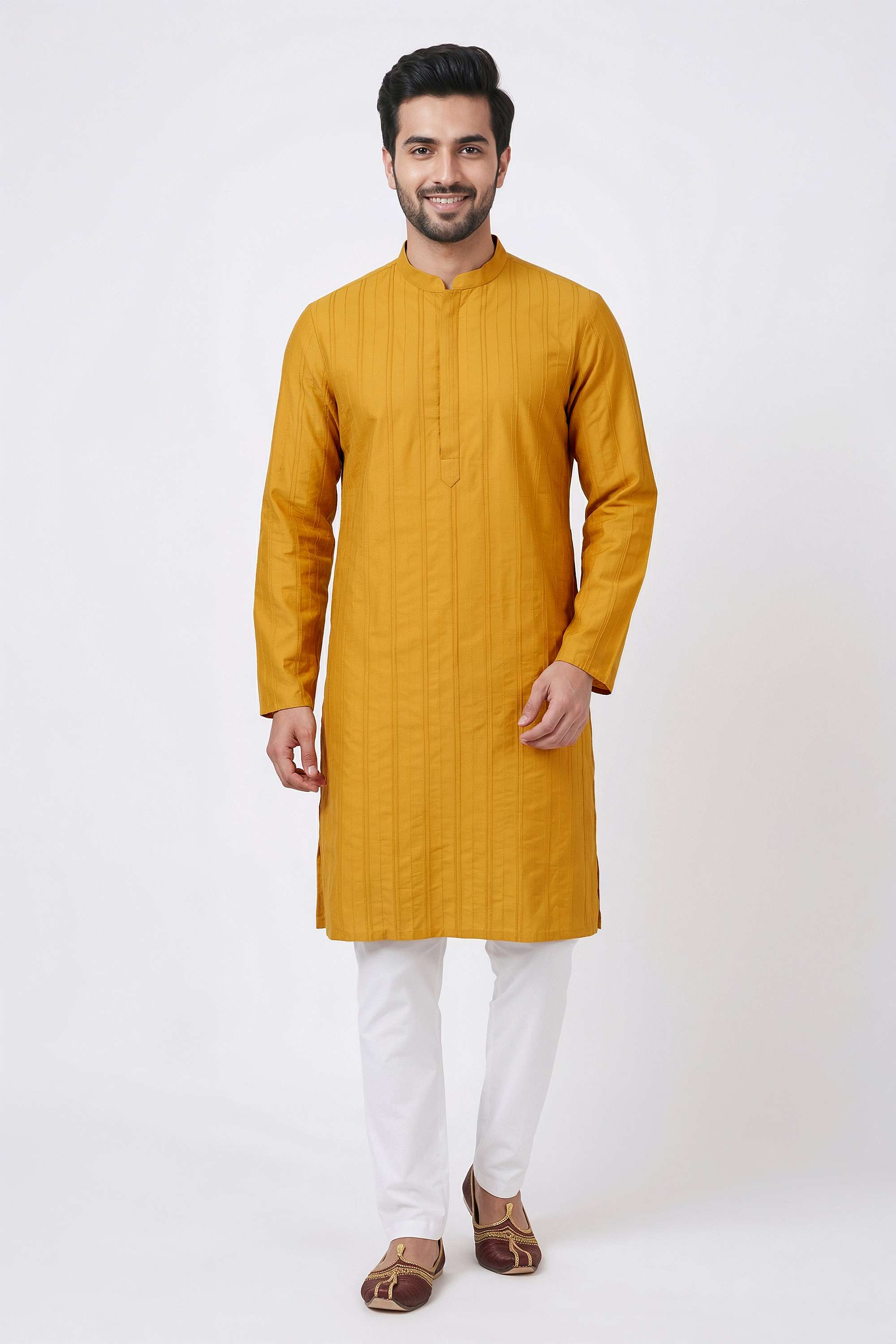 Solid-Viscose-Men-s-Festive-Wear-Kurta