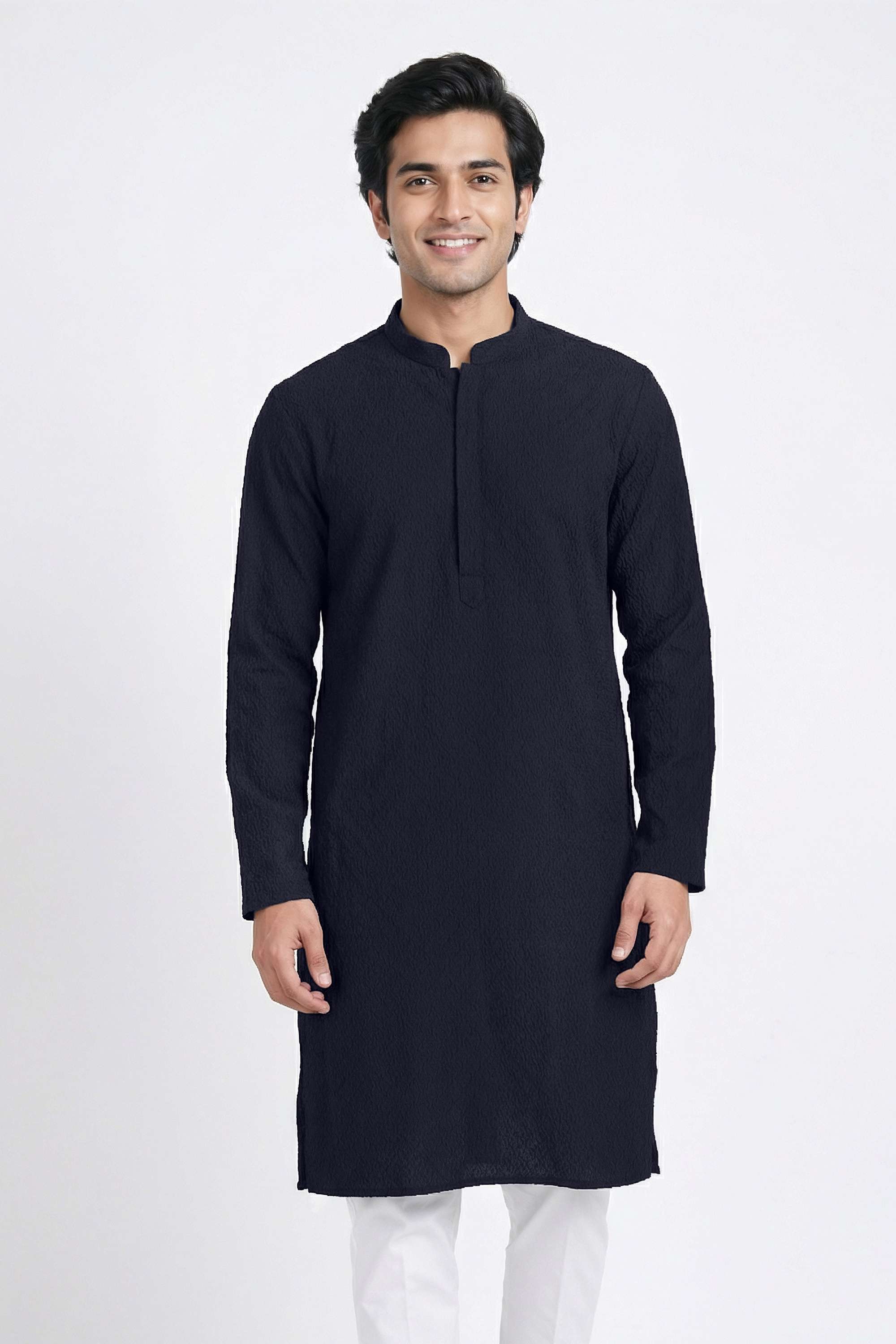 Textured-Rayon-Men-s-Casual-Wear-Kurta