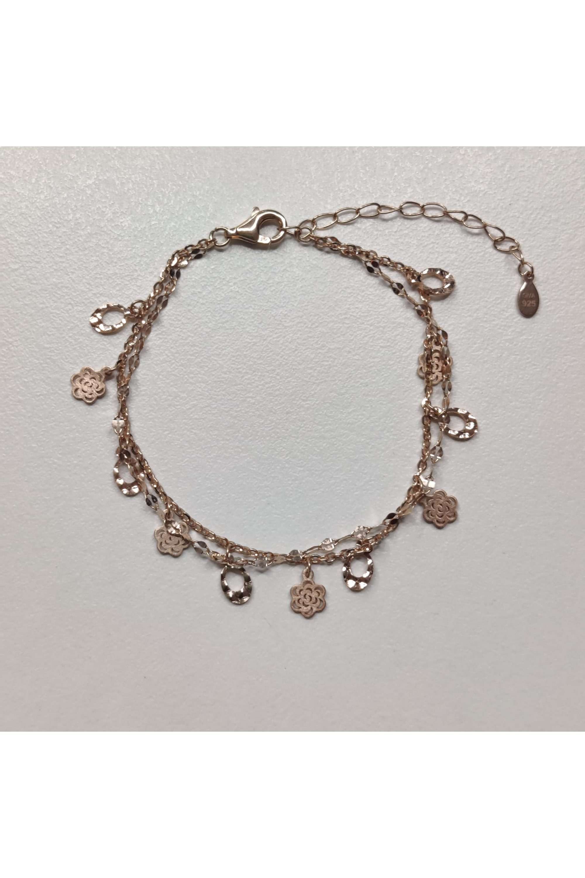 Rose-Gold-Charm-Floral-Bracelet-For-Women