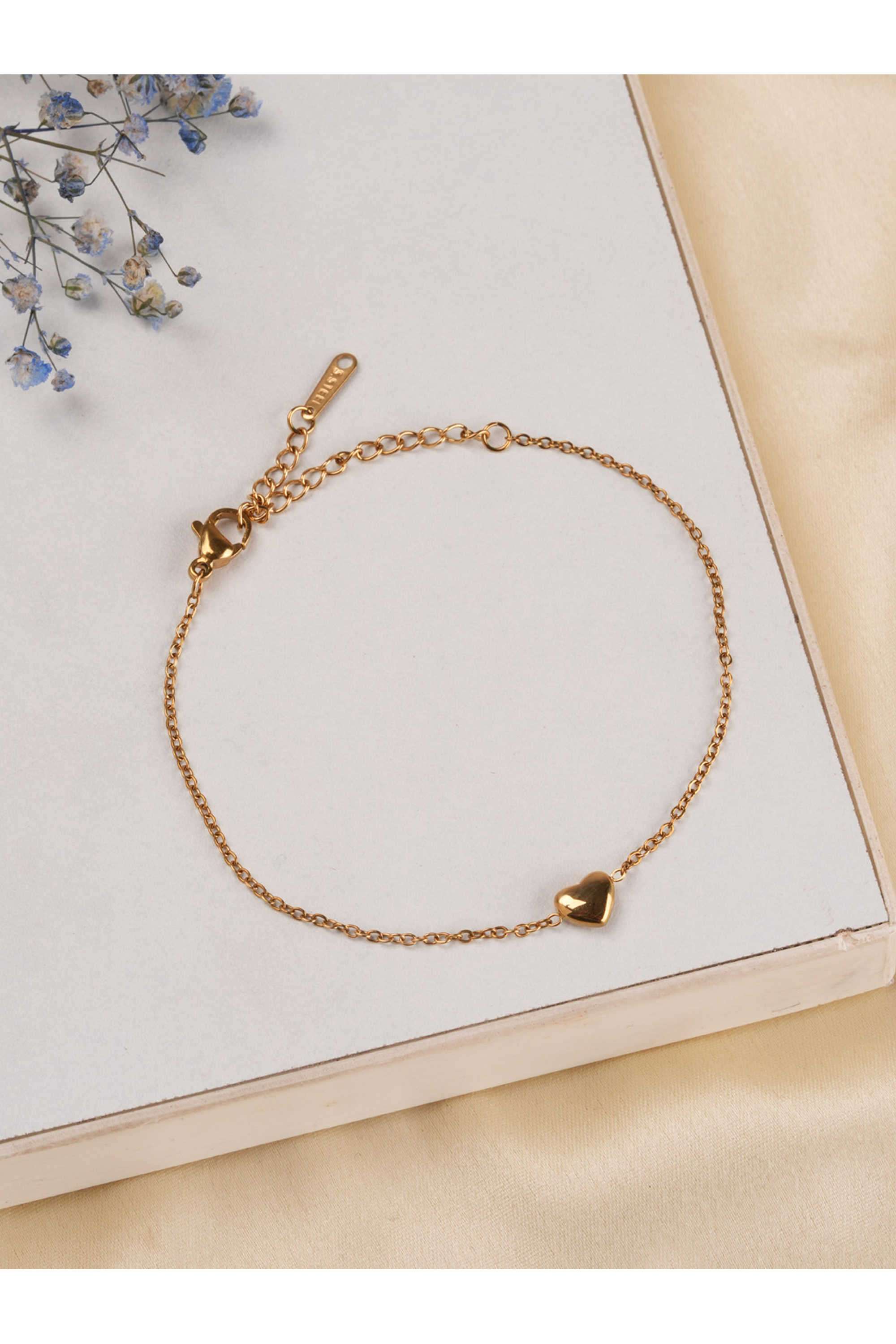 Mini-Heart-Link-Bracelet-for-Women---Waterproof-&-Anti-Tarnish