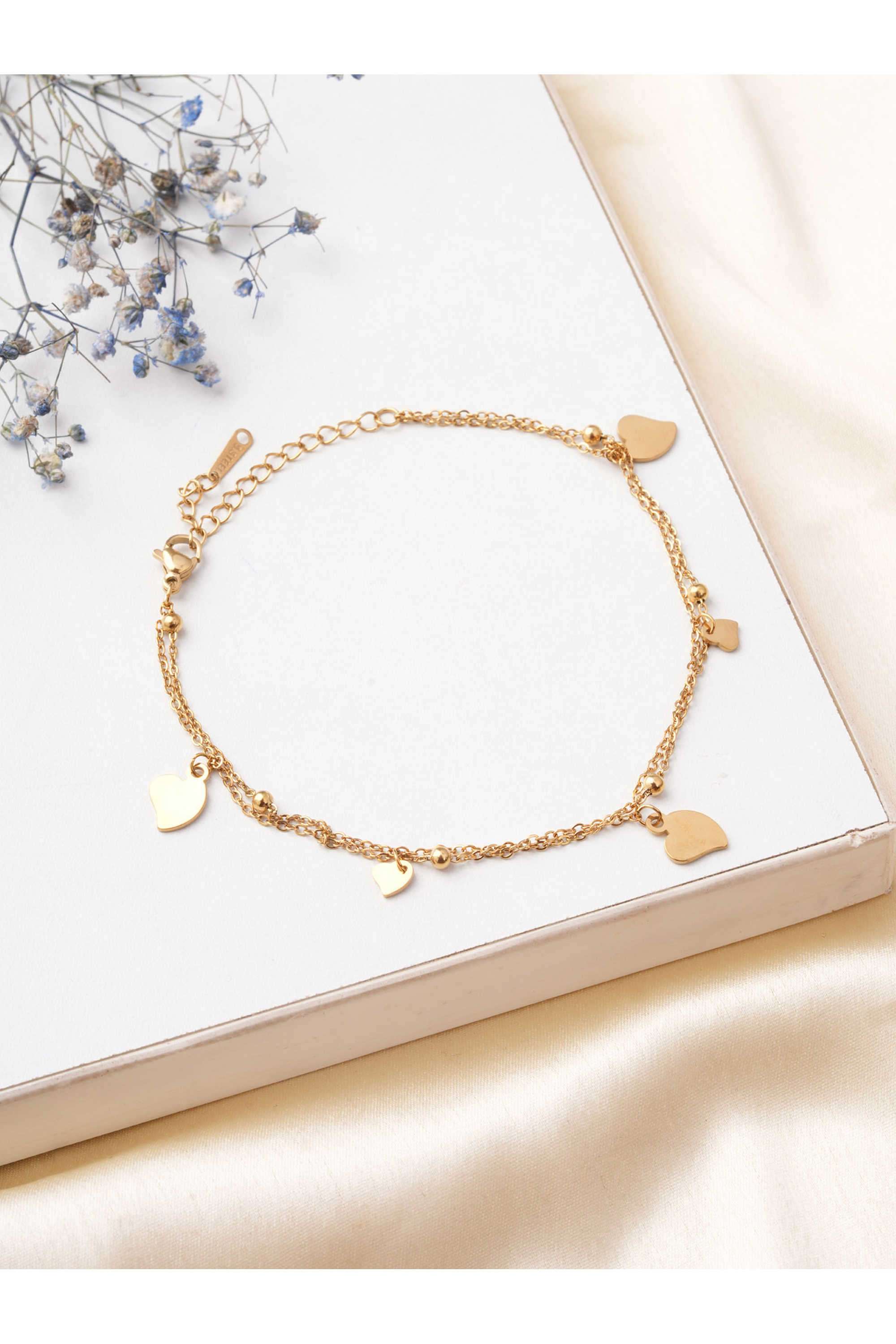 Charm-Heart-Drizzle-Bracelet-for-Women---Waterproof-&-Anti-Tarnish