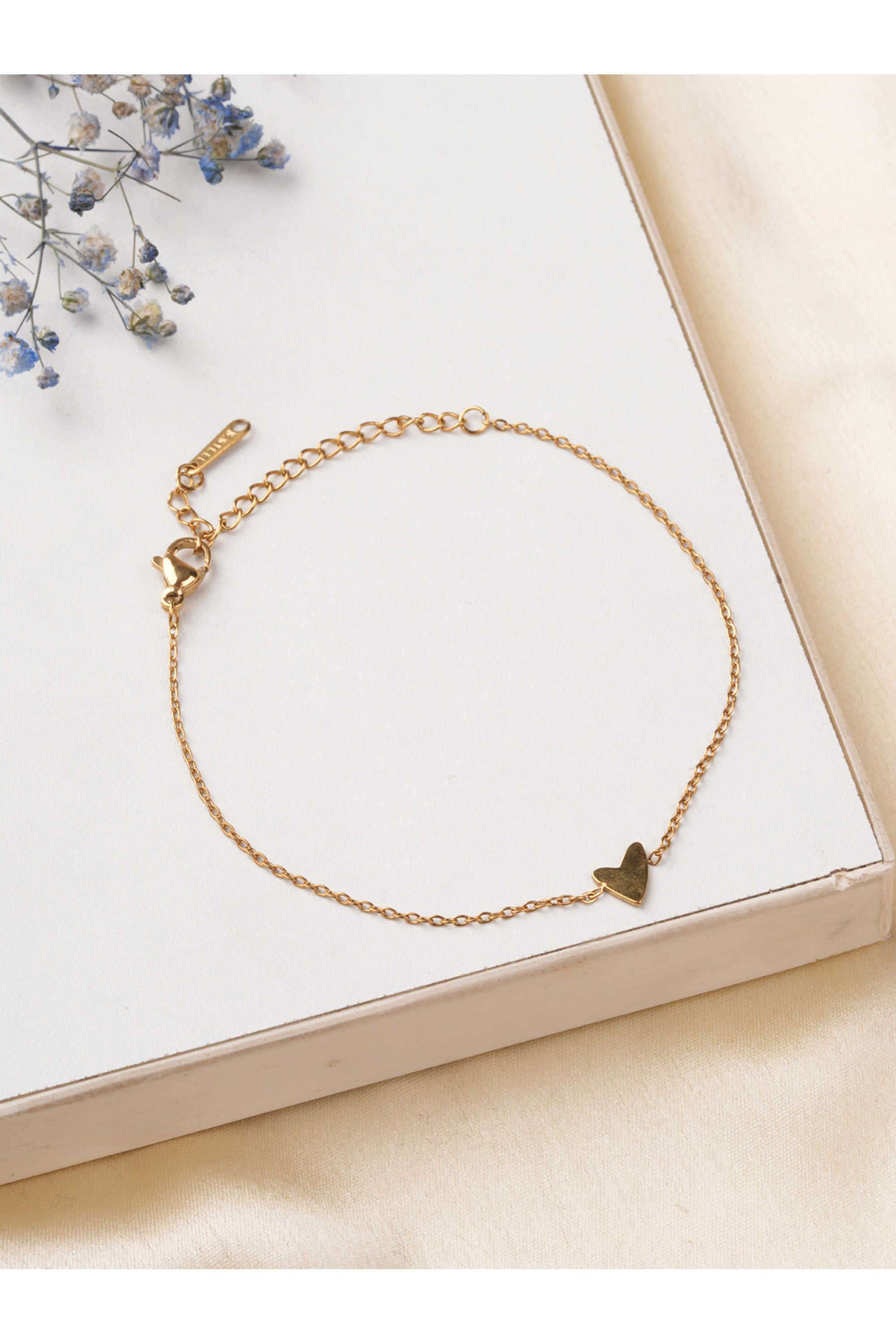 Tiny-Heart-Charm-Bracelet-for-Women---Waterproof-&-Anti-Tarnish