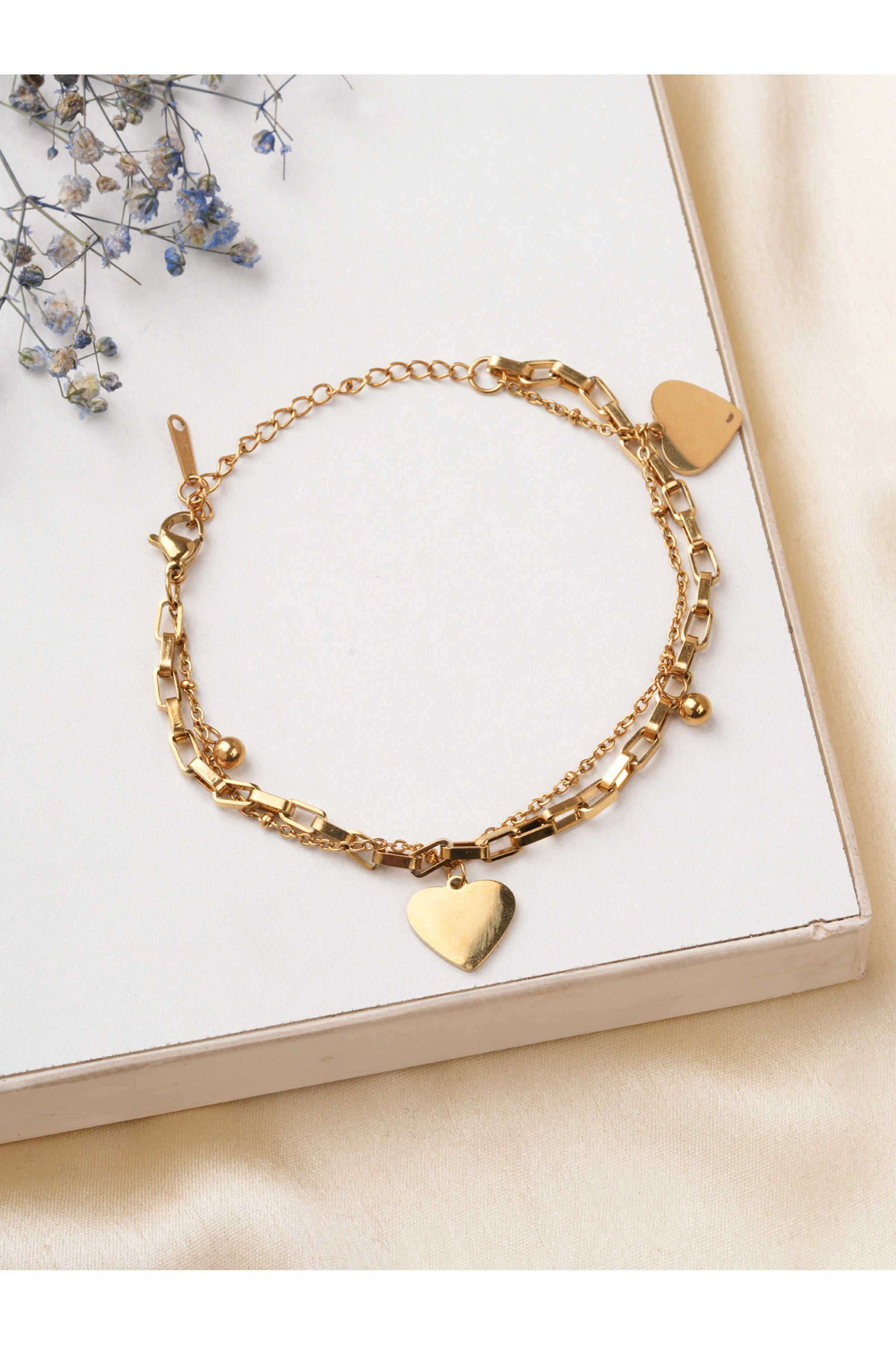 Heart-Charm-Layer-Bracelet-for-Women---Waterproof-&-Anti-Tarnish