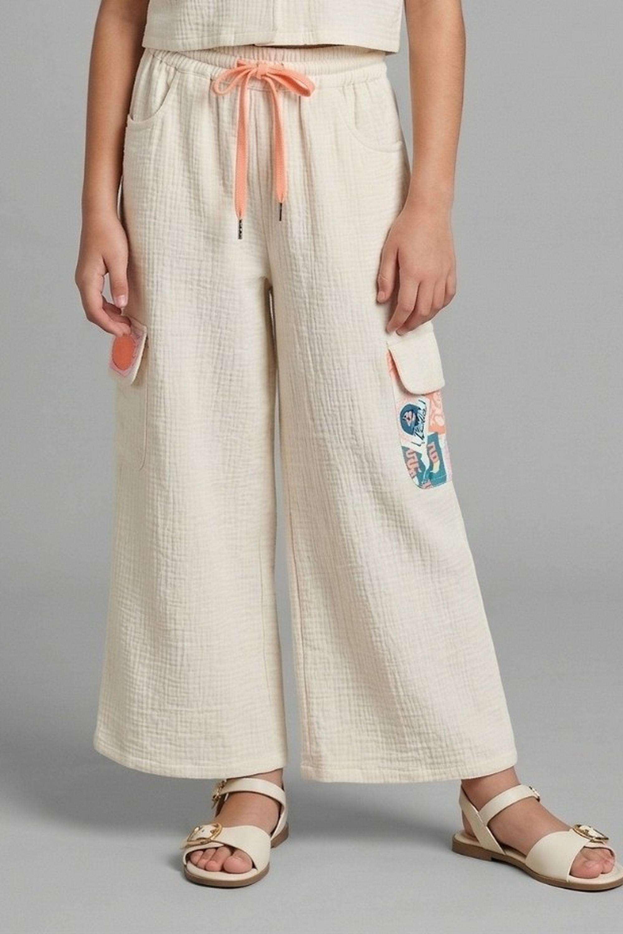 Solid-Cotton-Regular-Fit-Girls-Pants