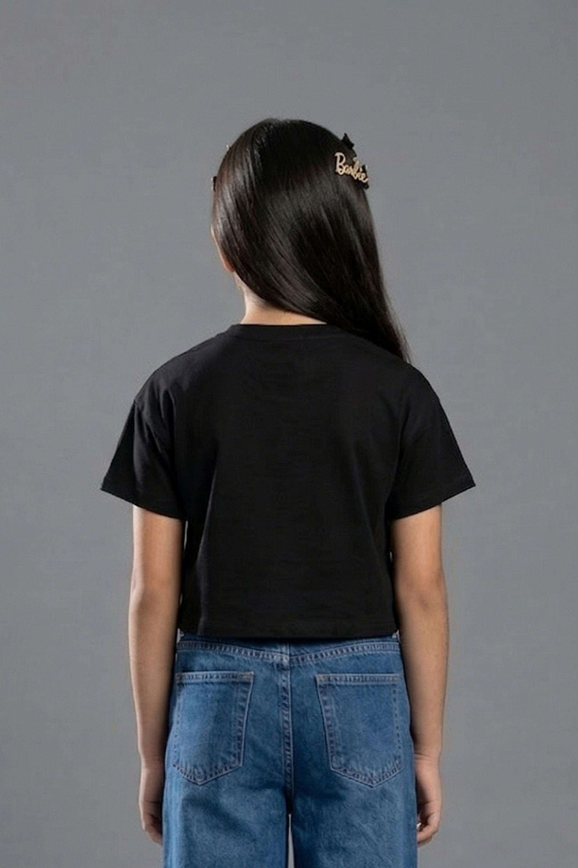 Solid-Cotton-Round-Neck-Girls-T-Shirt