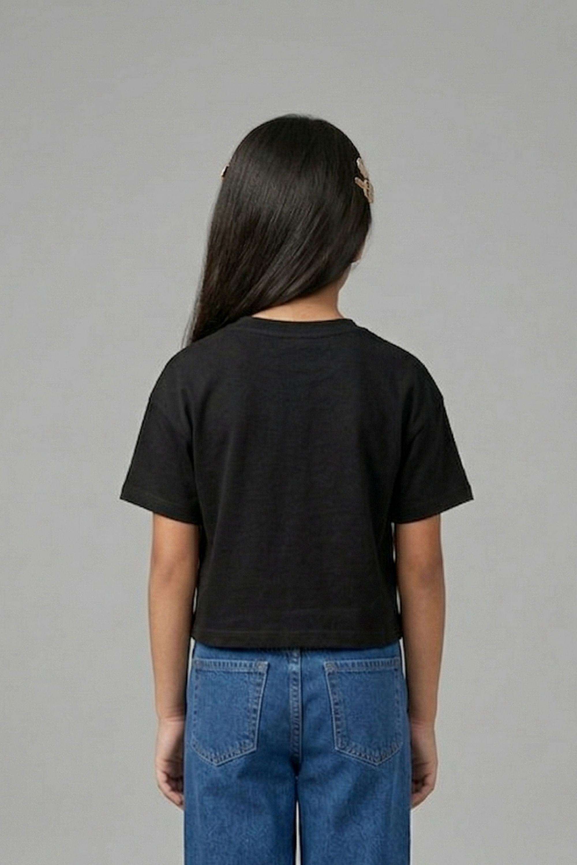 Solid-Cotton-Round-Neck-Girls-T-Shirt